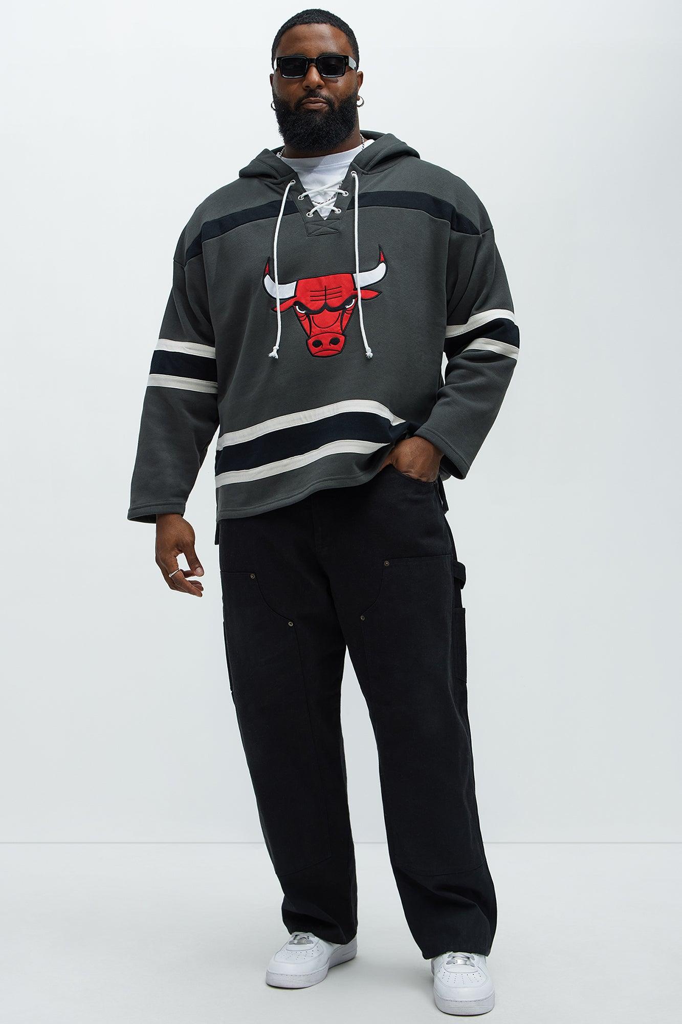 Bulls Body Check Hoodie - Grey Male Product Image