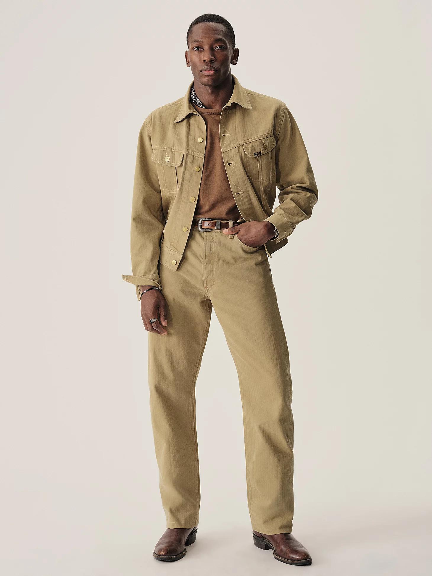 Men's Lee® x Buck Mason Herringbone Twill 101J Jacket | Men's Jackets & Outerwear | Lee® Product Image