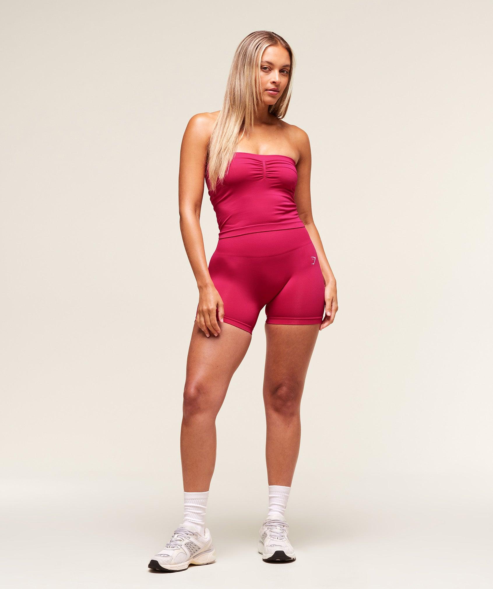 Gymshark Everyday Seamless Midi Tube Top - Build Pink Female Product Image