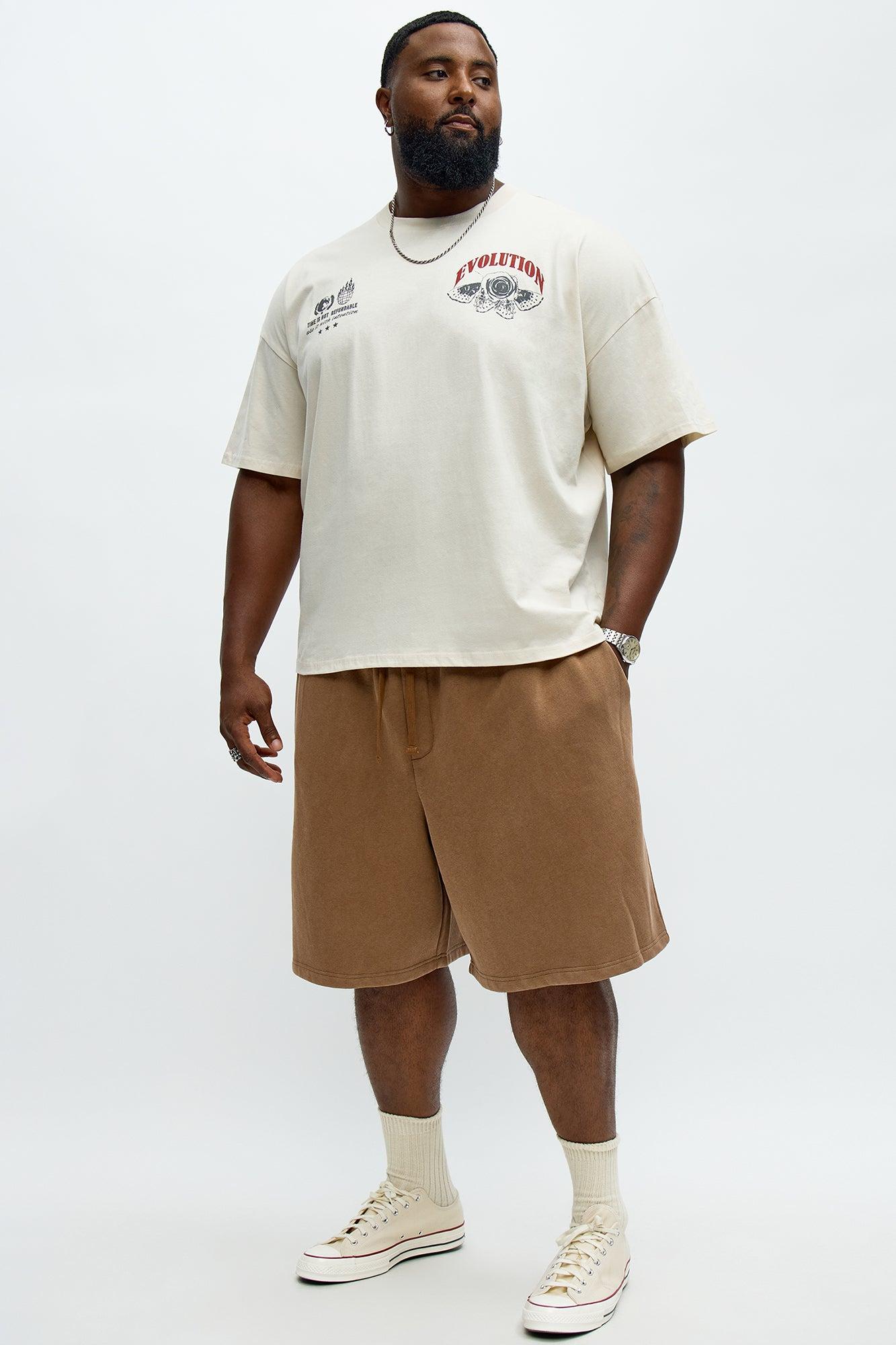 Evolution Of The Mind Oversized Short Sleeve Tee - Off White Male Product Image