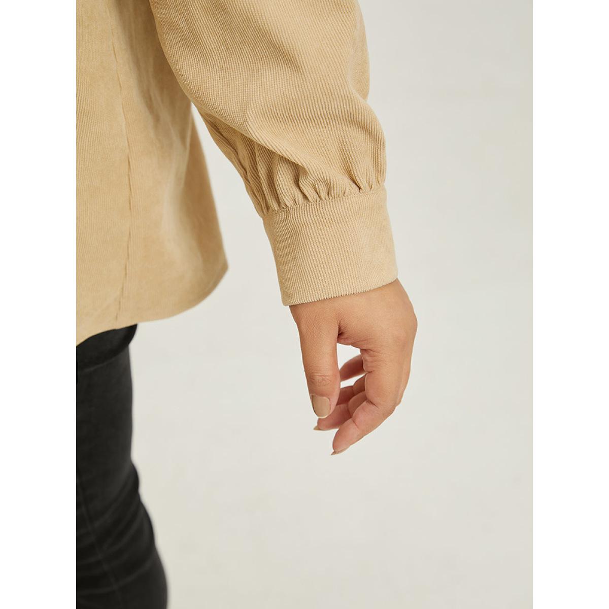 Plus Size Plaid Button Through Patchwork Contrast Jacket Women Tan Contrast Dailywear Jackets BloomChic 28/5X Product Image