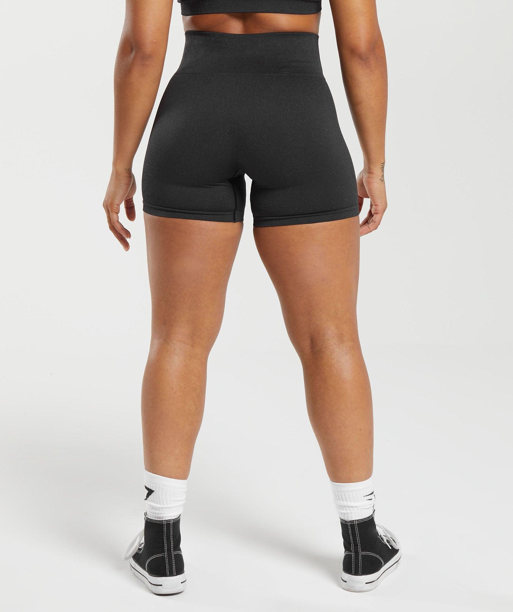 Gymshark Adapt Fleck Seamless Shorts - Black/Smokey Grey Female Product Image