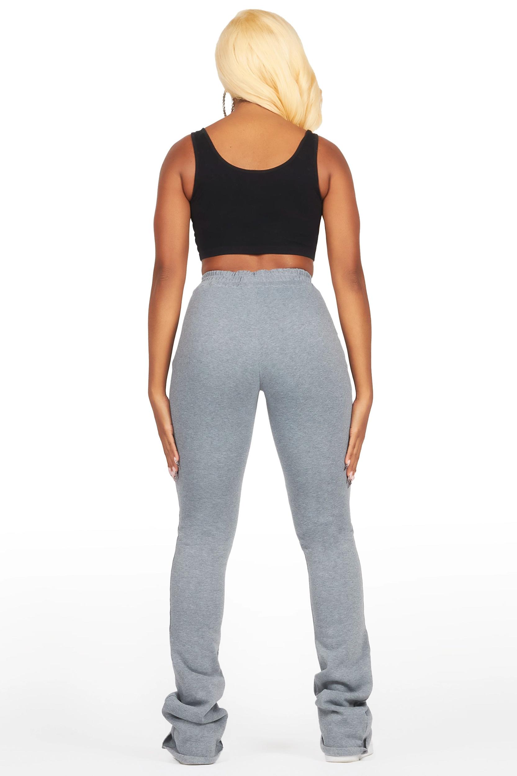 Juliana Heather Grey Super Stacked Track Pant Female Product Image