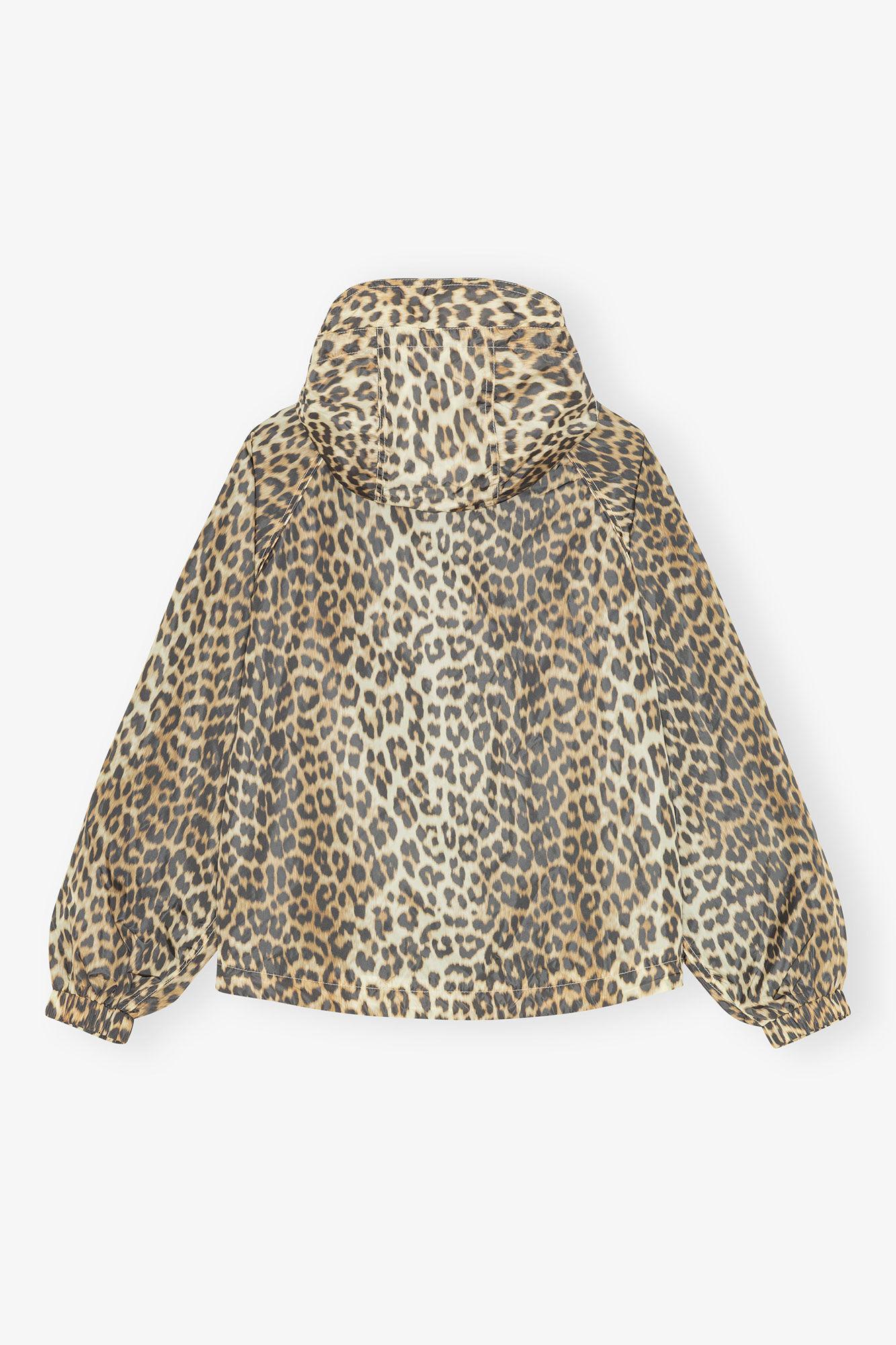 Leopard Print Nylon Jacket Product Image
