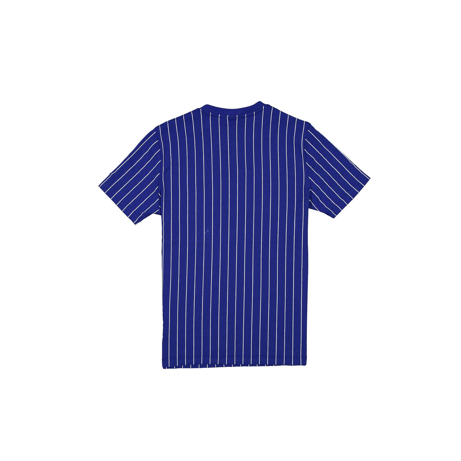 Los Angeles Dodgers Throwback Pinstripe Wordmark T-Shirt Male Product Image