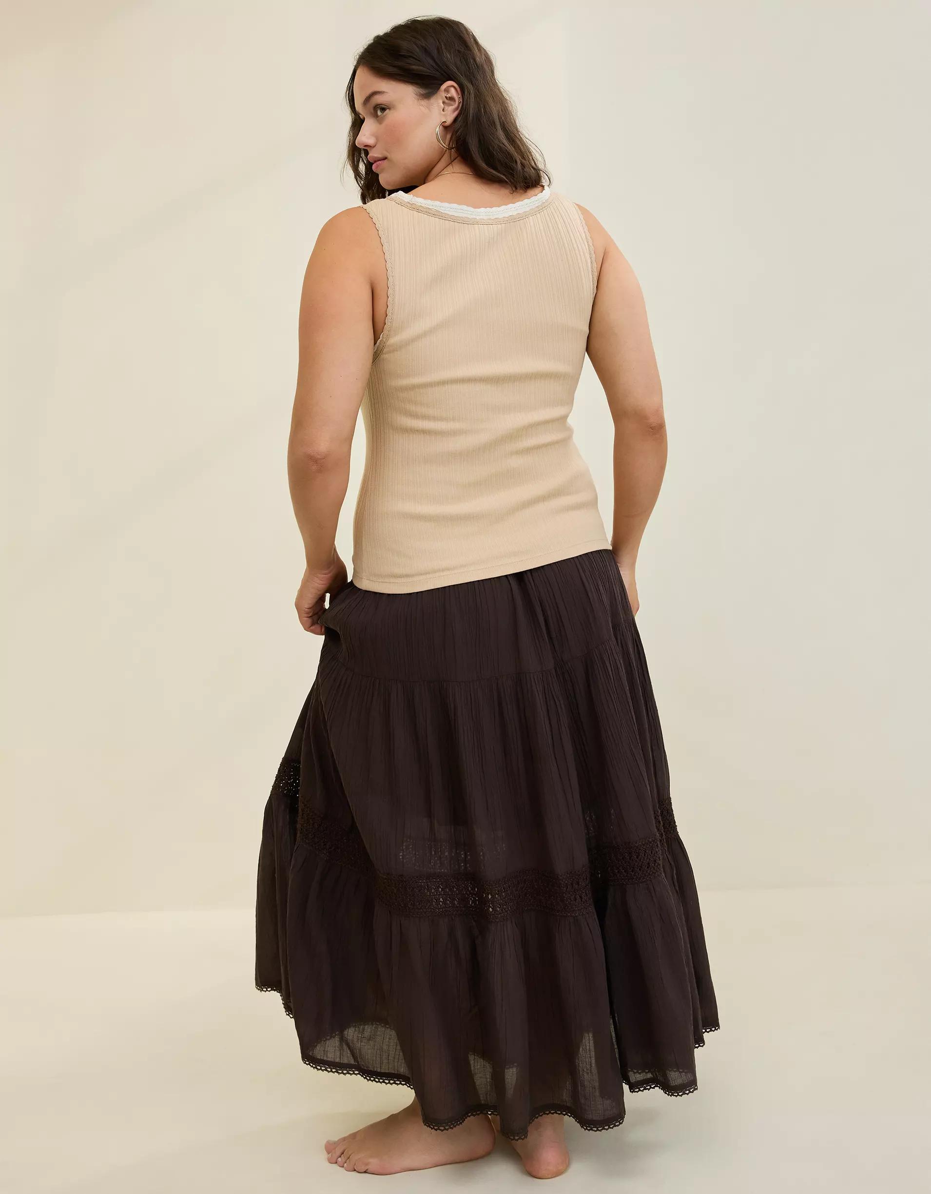 Aerie Ribbed Scoop Neck Tank Top Product Image