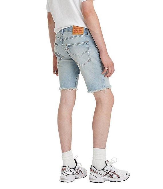 Levi's® 412 Slim Fit 9#double; Inseam Raw Hem Denim Shorts Product Image