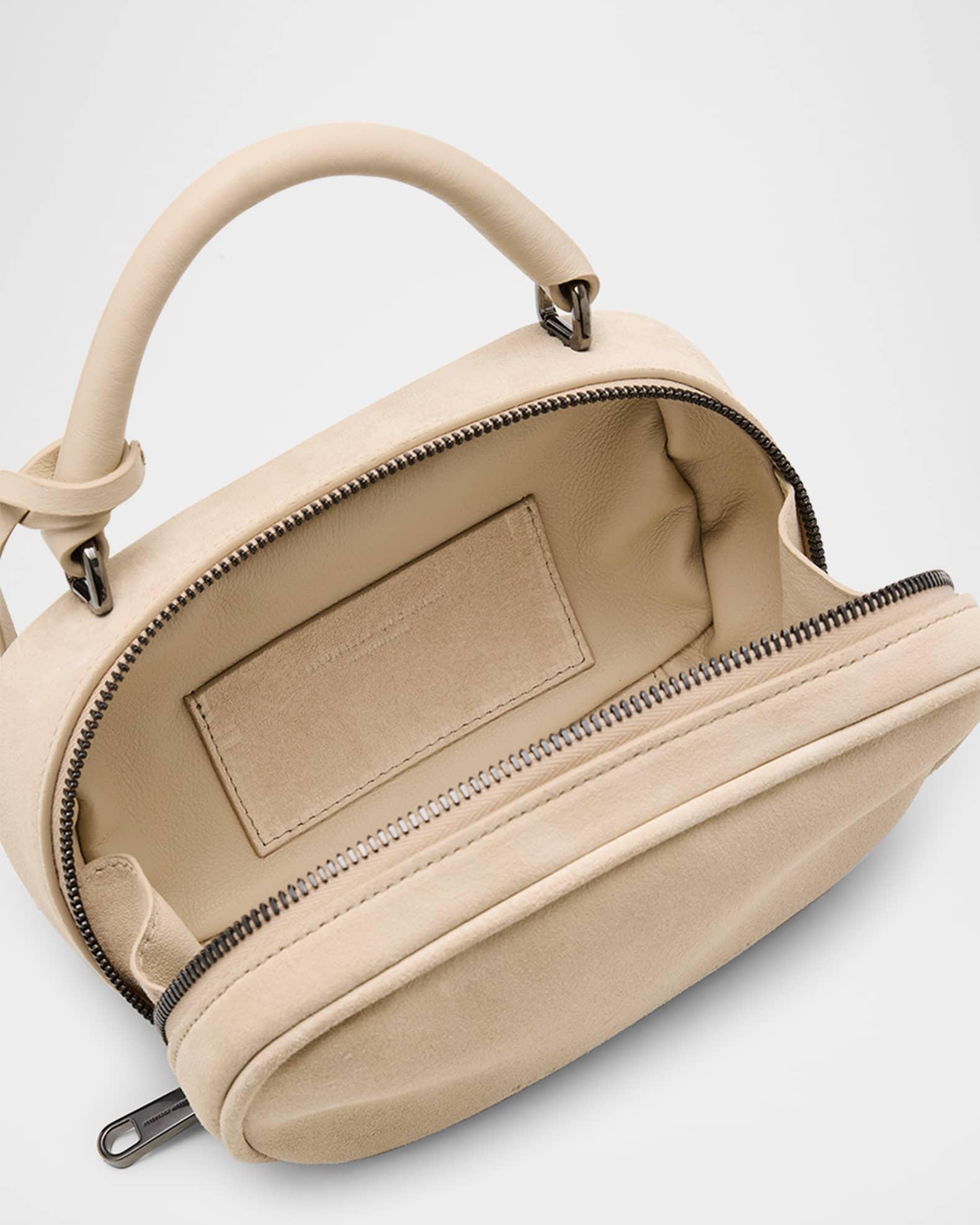 Mini Zip Suede Top-Handle Bag Product Image