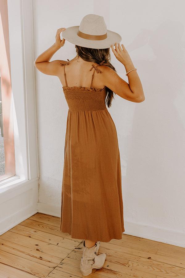 Inner Harmony Smocked Midi Dress Product Image