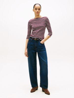 Boatneck 3/4 Sleeve Slim Fit T-Shirt Product Image