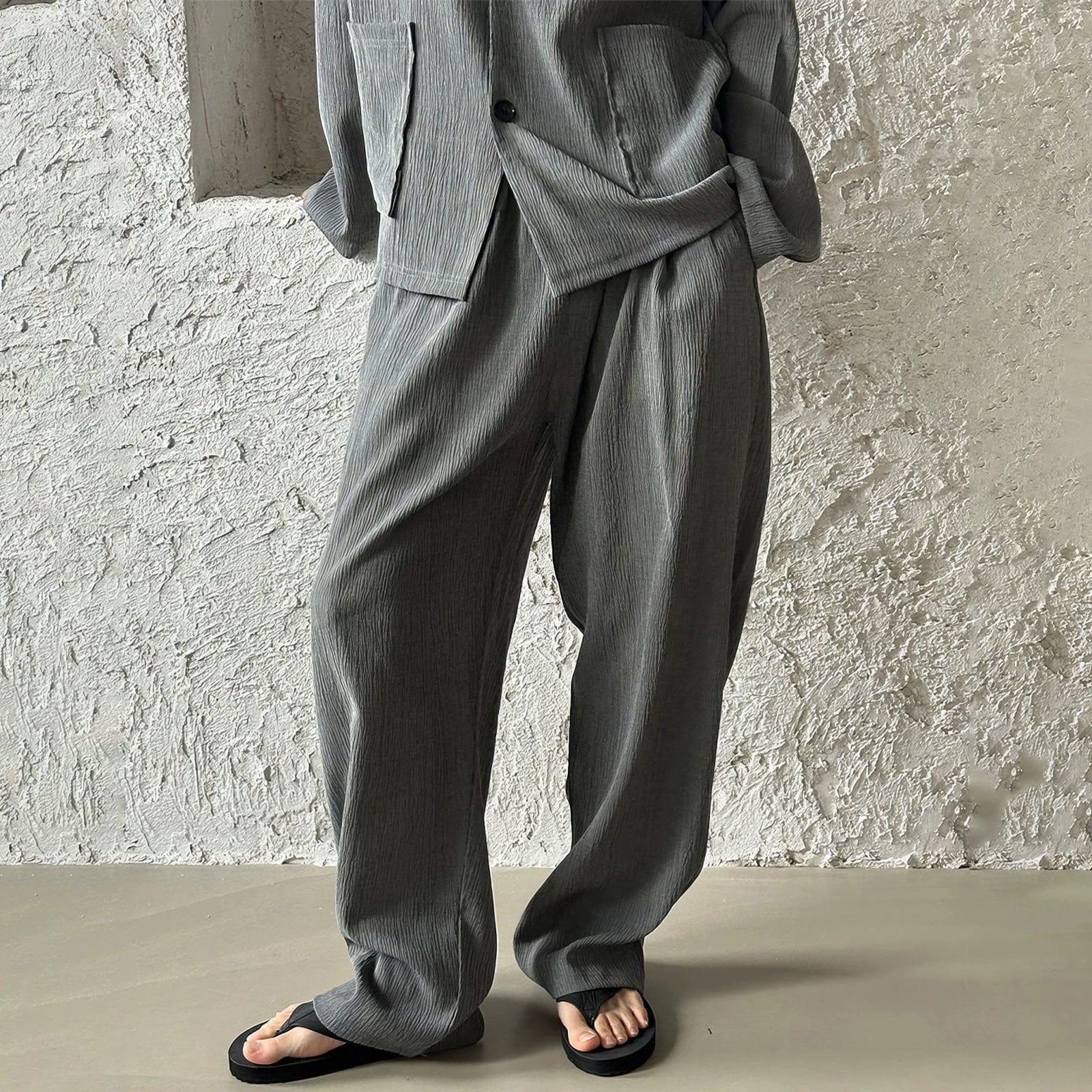 RT No. 11871 TEXTURED BLAZER & STRAIGHT PANTS Product Image