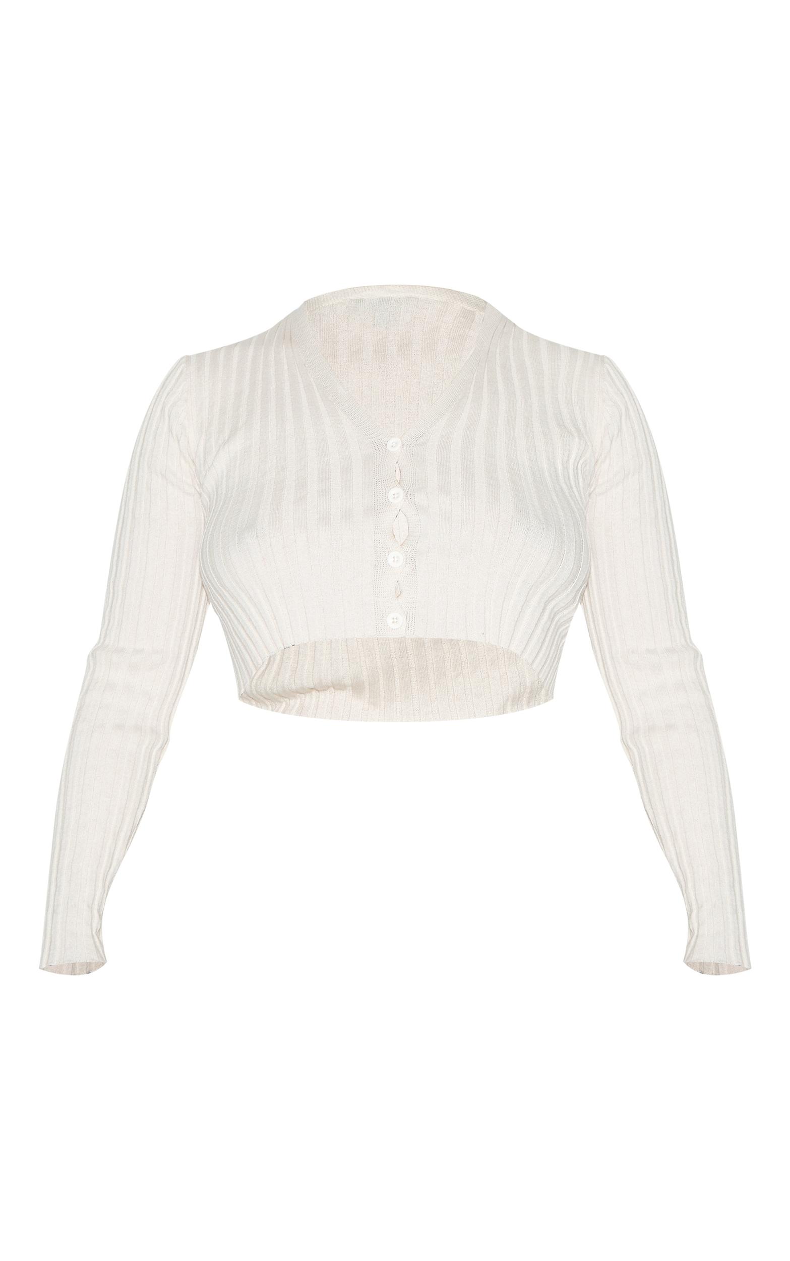 Plus Light Nude Sheer Knitted Cardigan Product Image