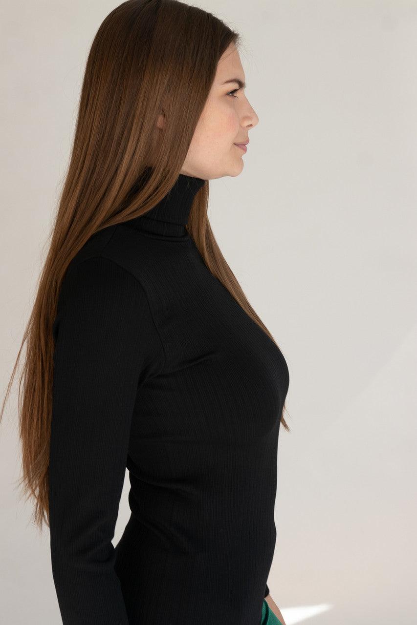 Seamless Ribbed Turtleneck Product Image