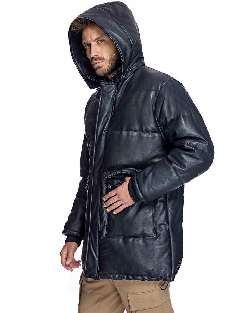 Men's Horizontal Leather Jacket Product Image