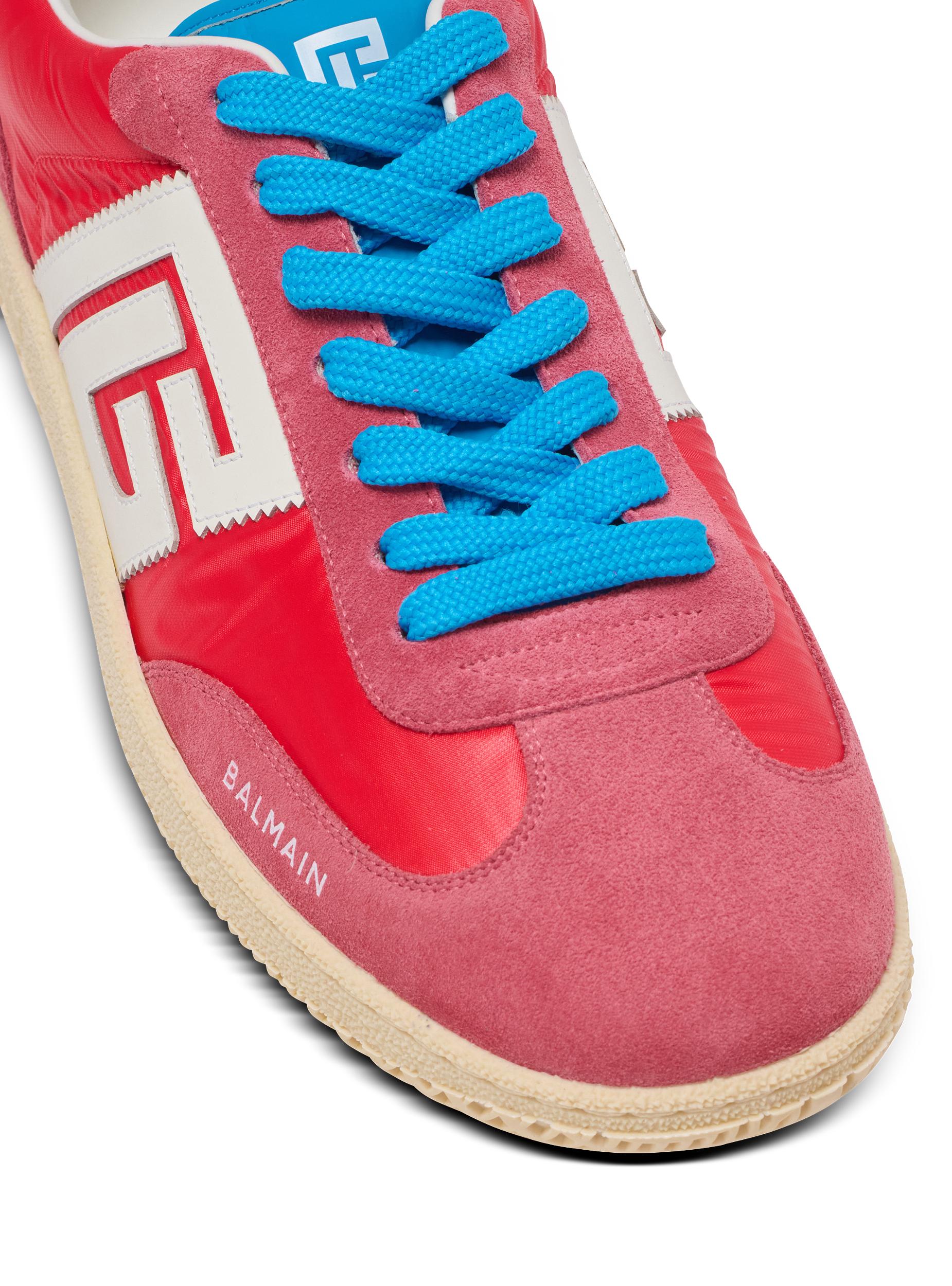 Balmain Swan suede and nylon trainers Product Image