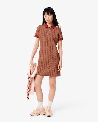 Slim Fit Monogram Jacquard Polo Dress Product Image