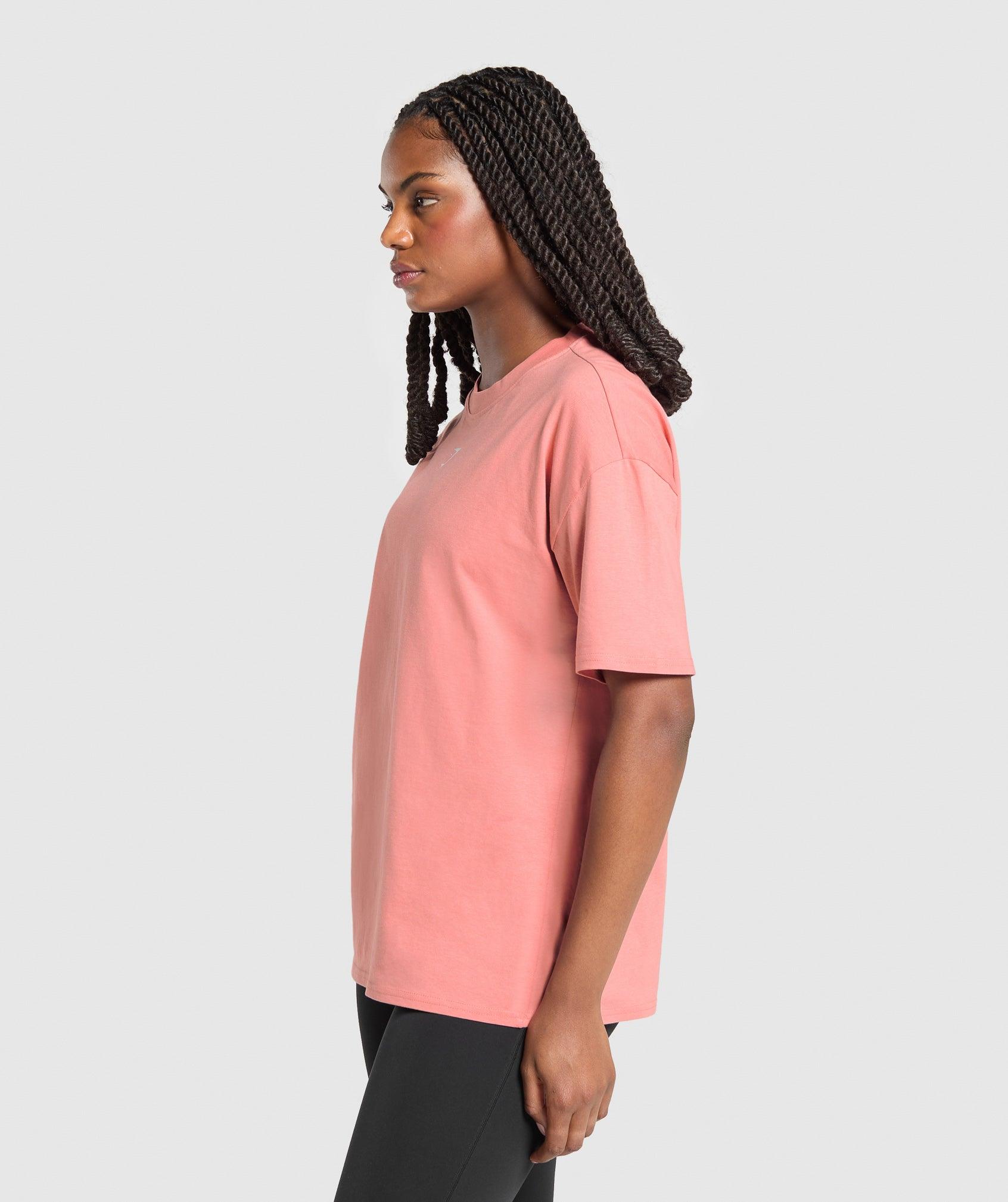 Gymshark Fraction Oversized T-Shirt - Classic Pink Female Product Image