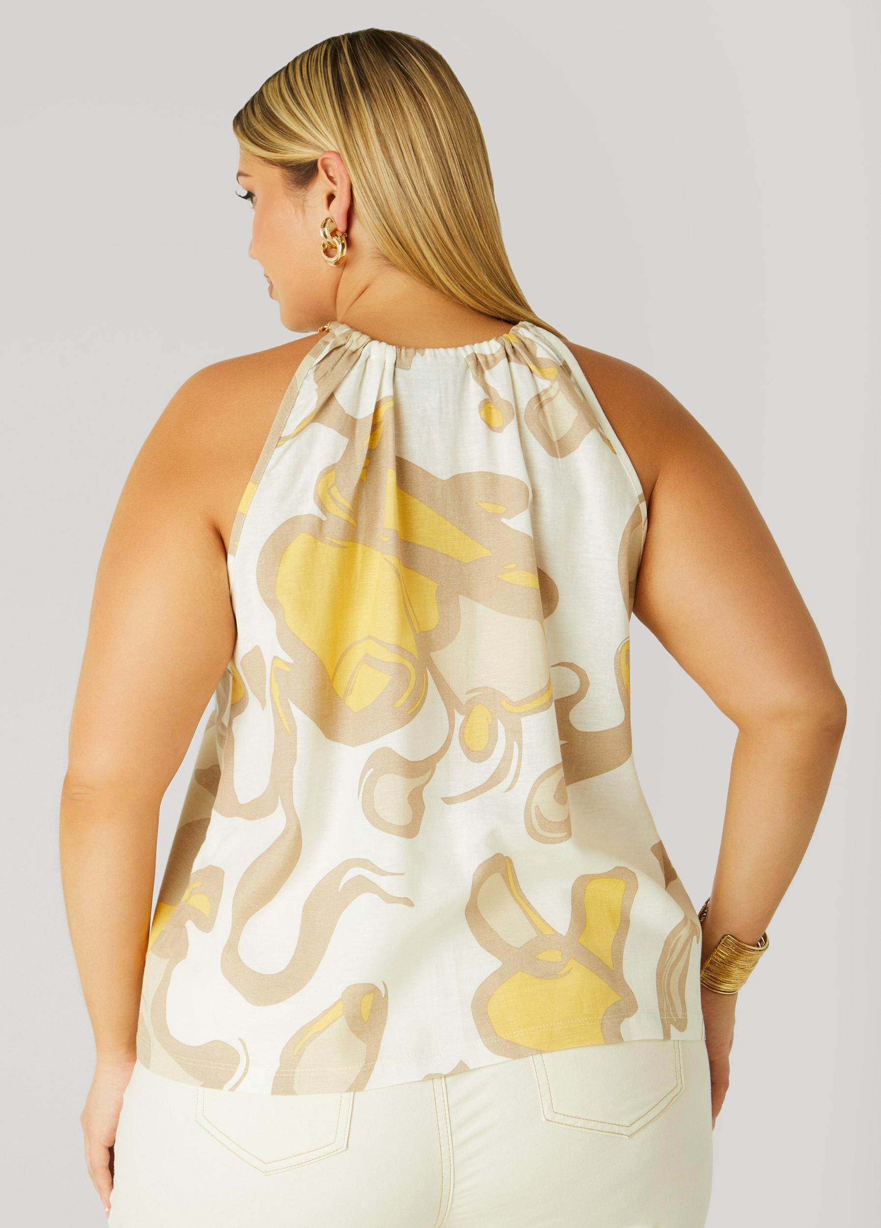 Printed Chain Trimmed Top Product Image