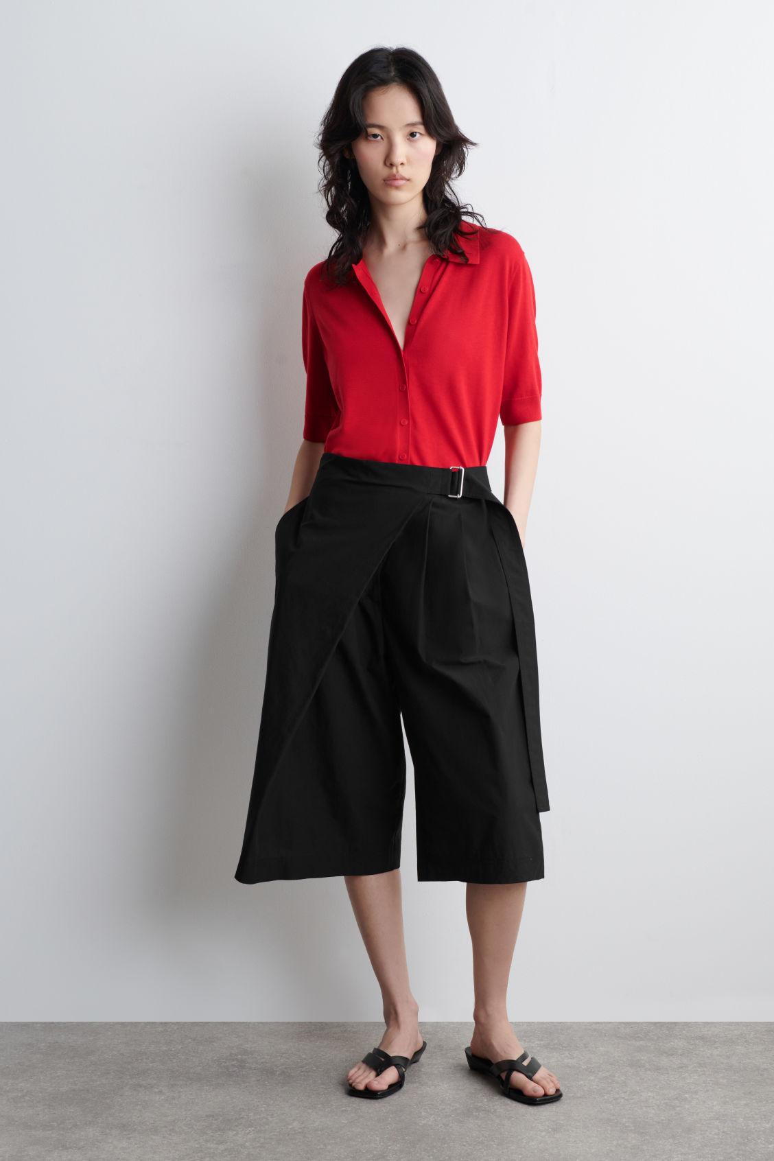 MERINO WOOL-BLEND POLO CARDIGAN Product Image