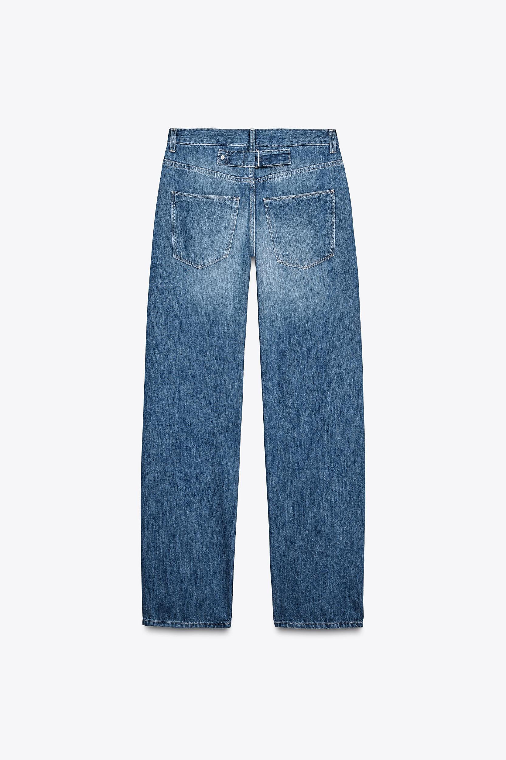TRF MID-RISE STRAIGHT BAGGY JEANS Product Image