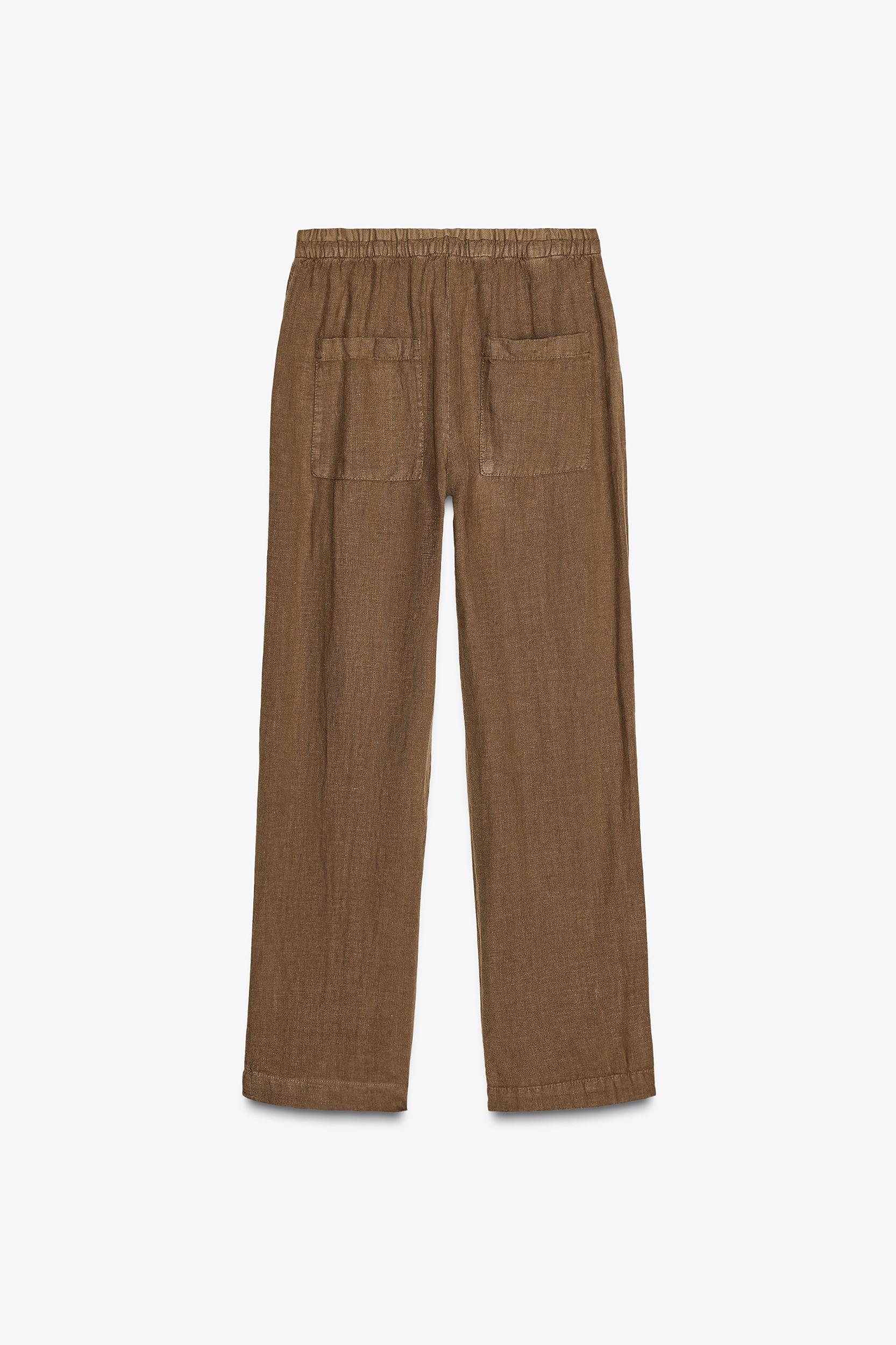 100% LINEN PANTS ZW COLLECTION Product Image