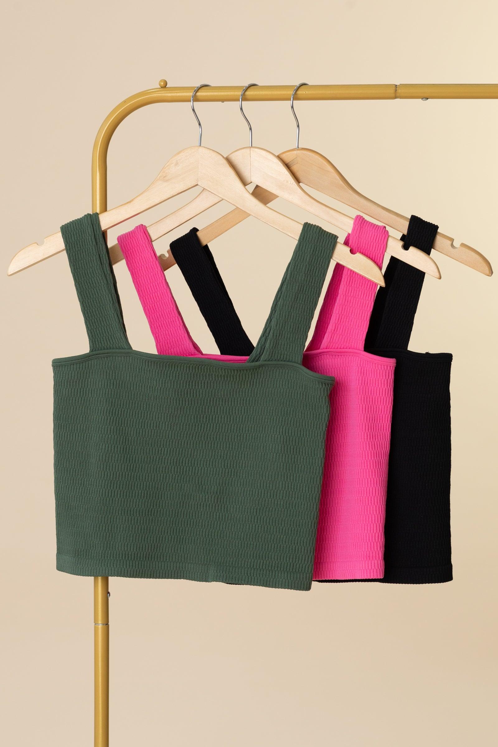 Seamless Textured Crop Tank Product Image