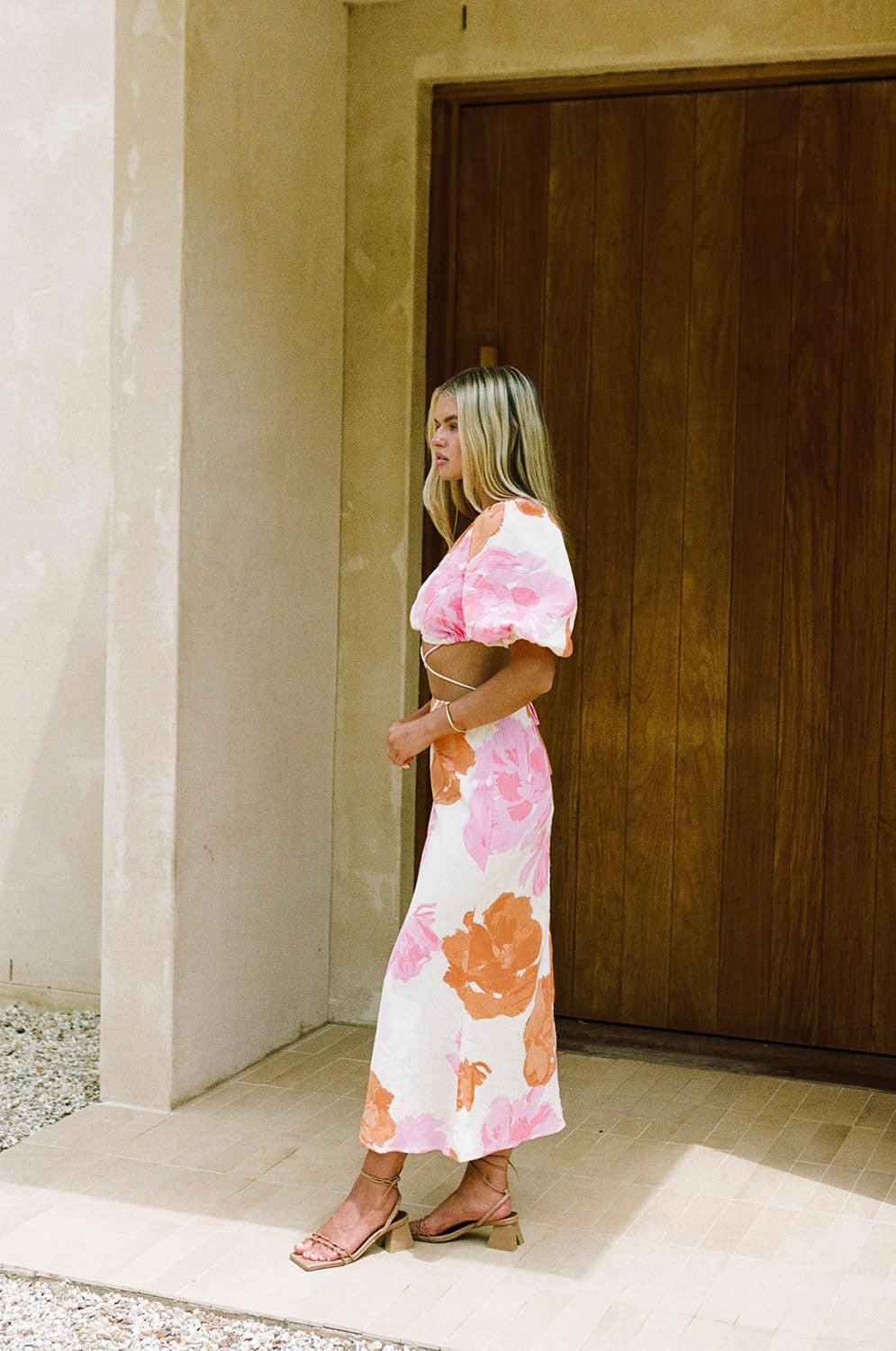 Bailee Midi Skirt - Solstice Pink Product Image