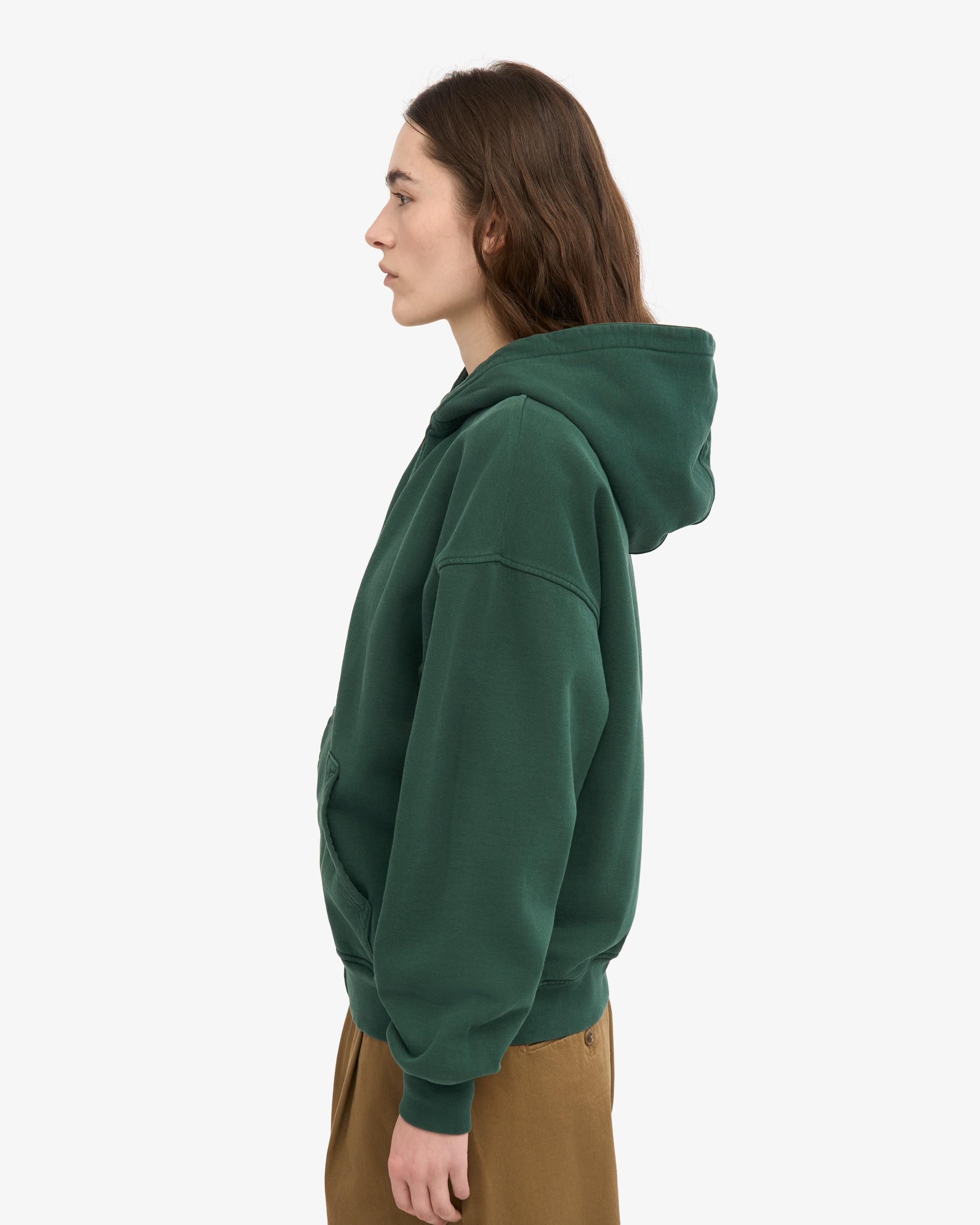 Organic Oversized Zip Hood - Emerald Green Product Image