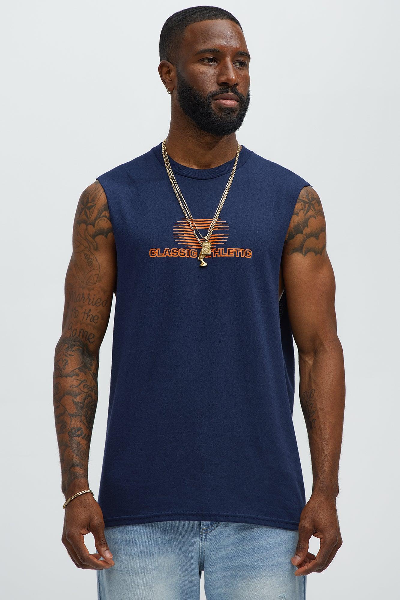 Classic Athletic Muscle Tee - Navy Product Image