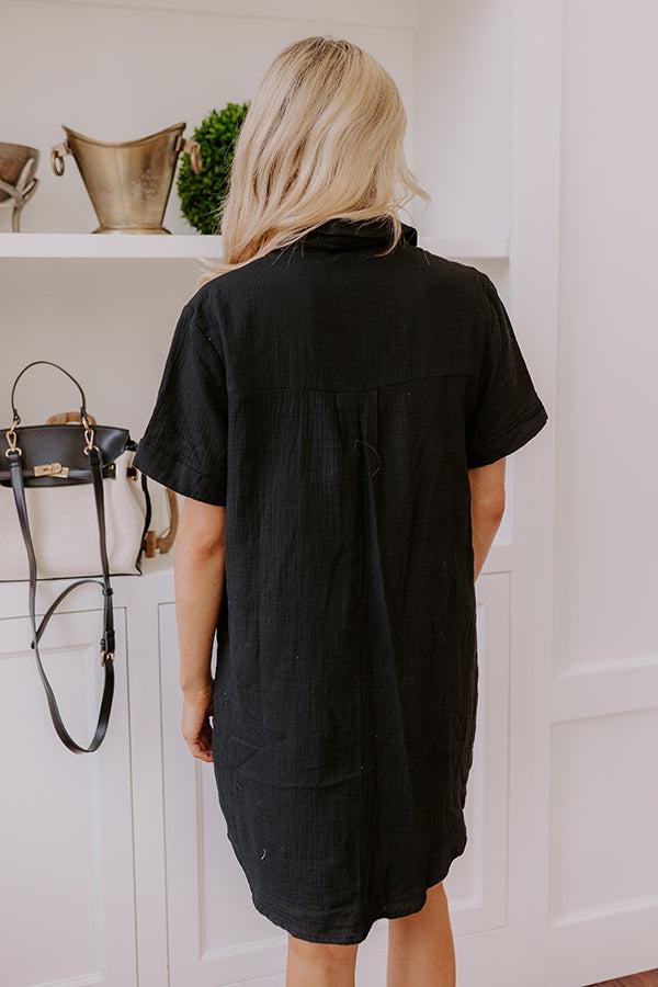 Boardwalk Cutie T-Shirt Mini Dress in Black Product Image