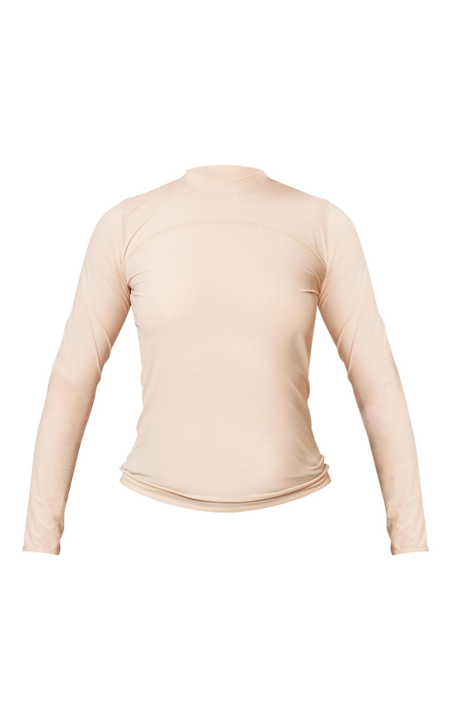 PLT RUN Stone Long Sleeve Airtex Top Product Image