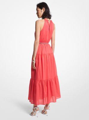 Chain Halter Cotton Lawn Midi Dress Product Image