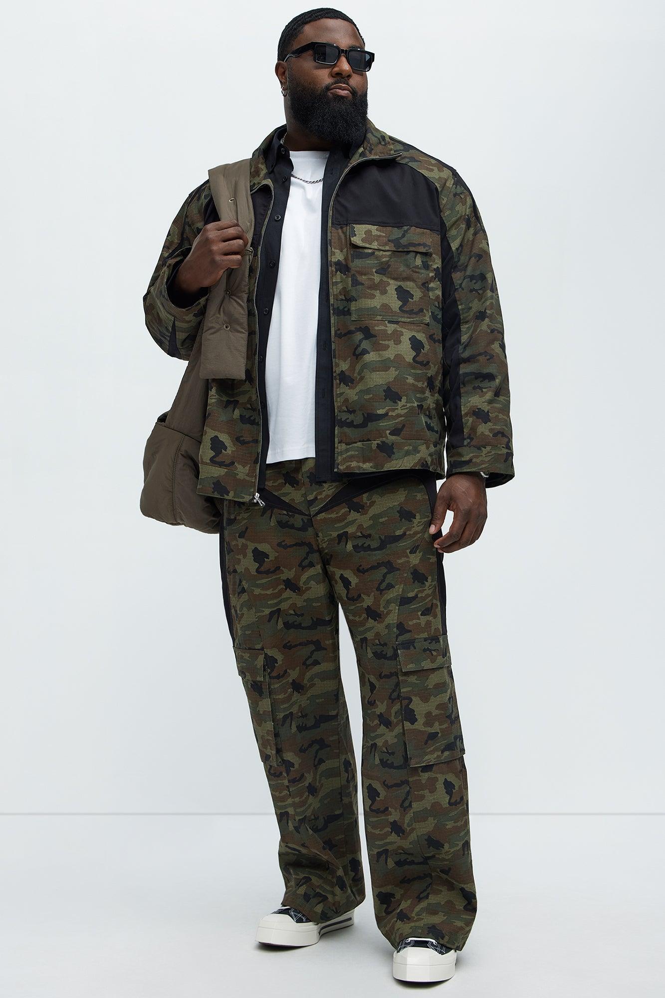 Ripstop Contrast Camo Cargo Pants - Camouflage Product Image