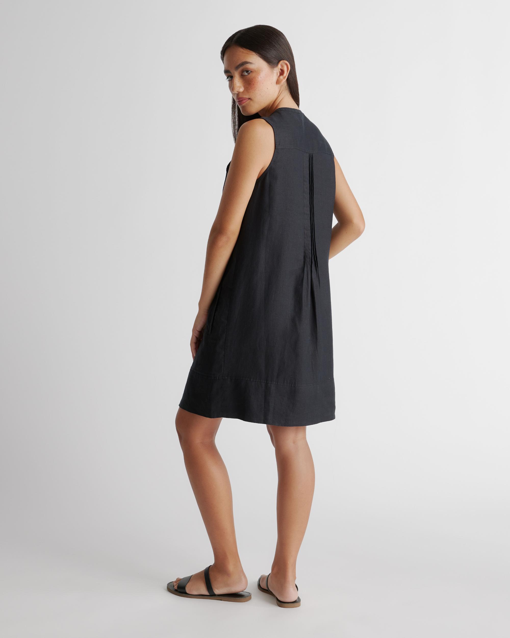 Quince | Women's 100% European Linen Sleeveless Swing Dress Product Image