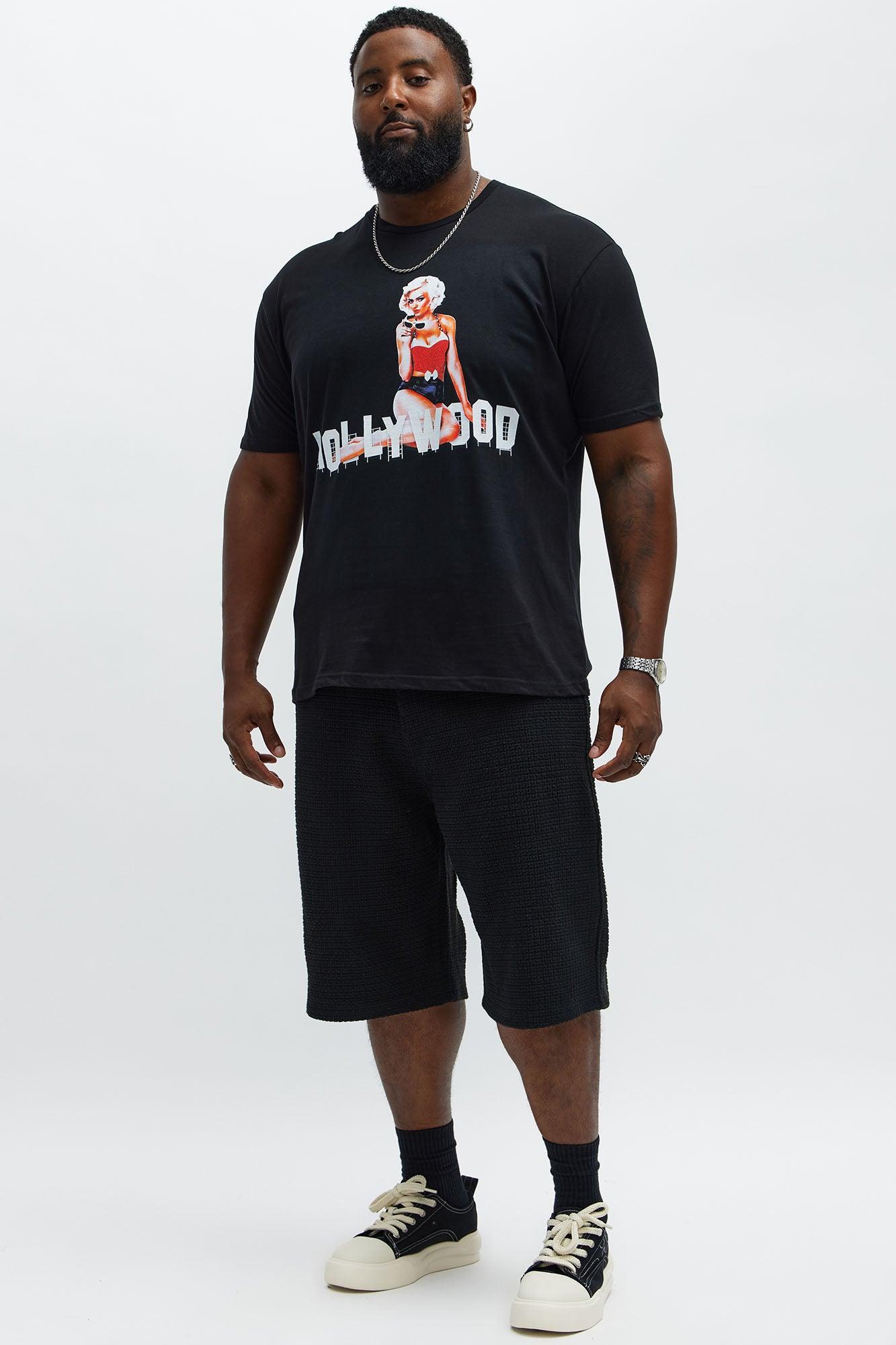 Hollywood Pin-Up Short Sleeve Tee - Black Male Product Image