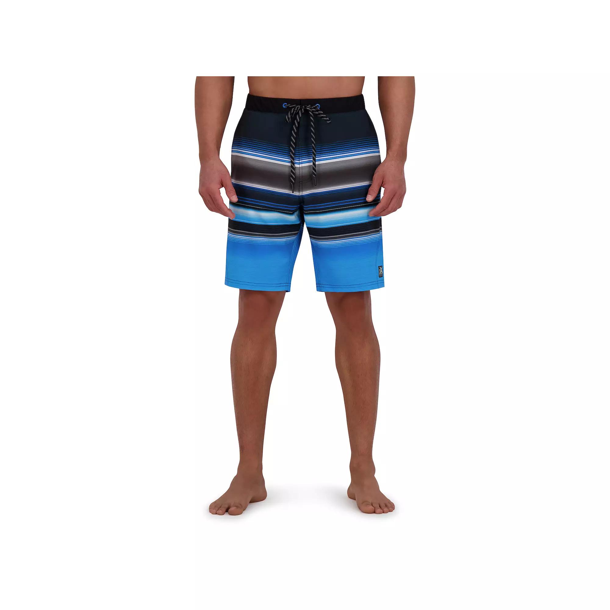 Men's ZeroXposur 9" Elastic Waist Boardshorts, Size: XL, Black Curl Product Image