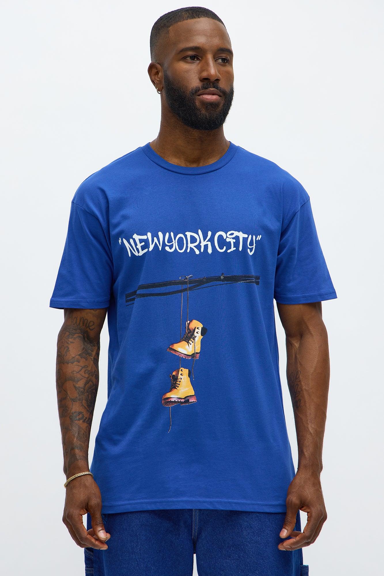 NYC Boots Short Sleeve Tee - Blue Male Product Image