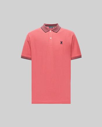 MENS JONAS MICRO STRIPE COLLAR PIQUE POLO - B6K583F200 Male Product Image