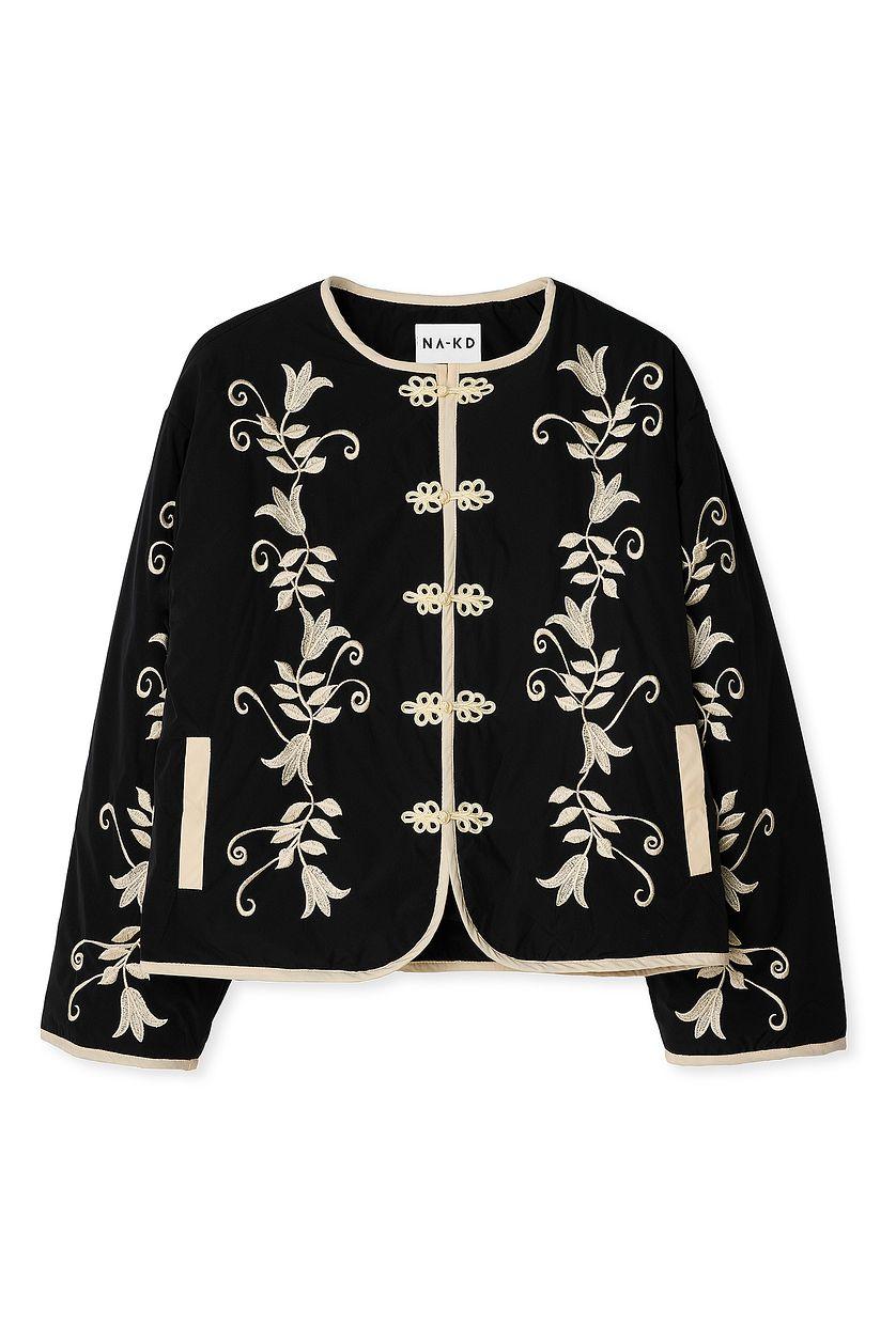 Padded Embroidery Detail Jacket Product Image