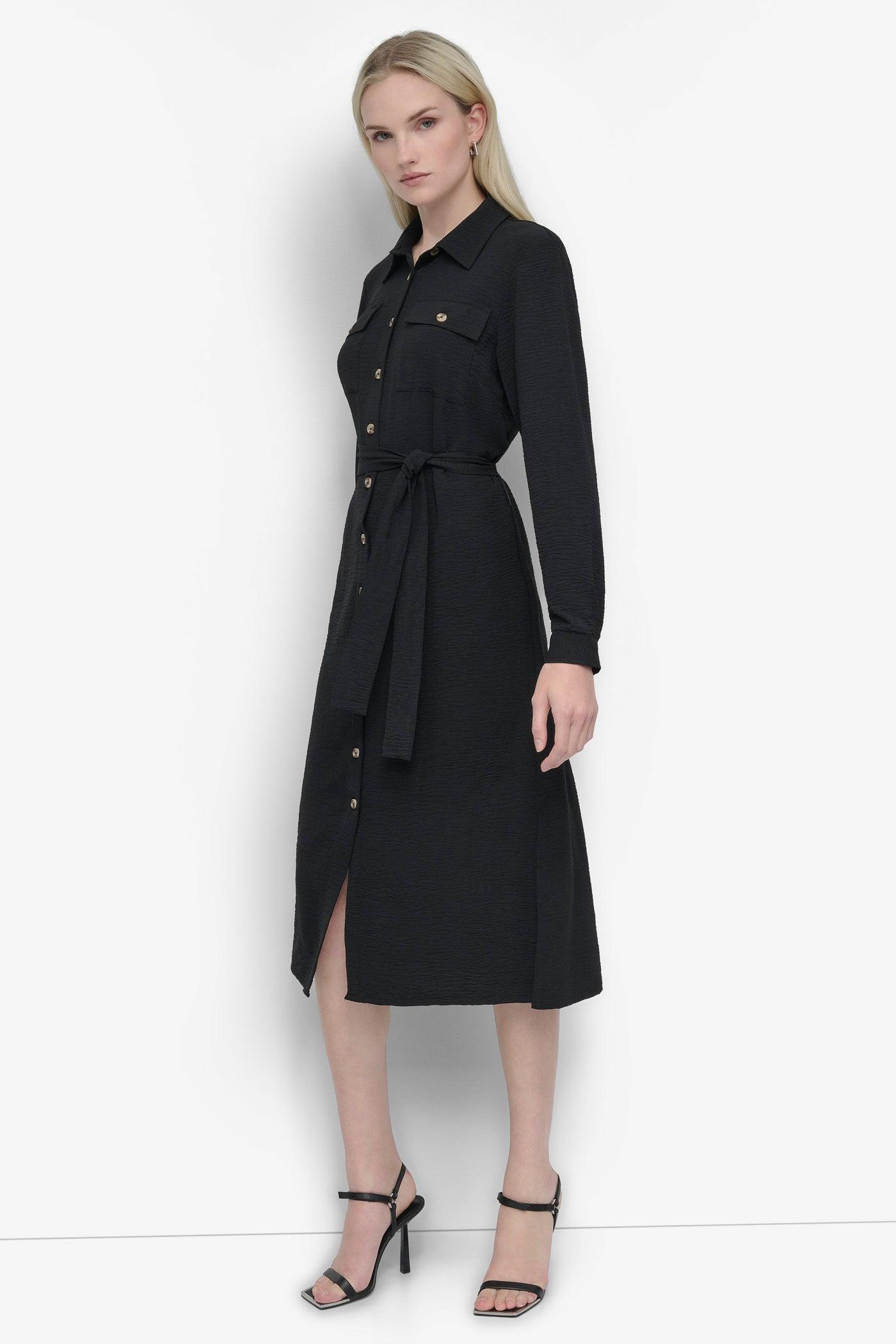 COLLARED BUTTON DRESS Product Image