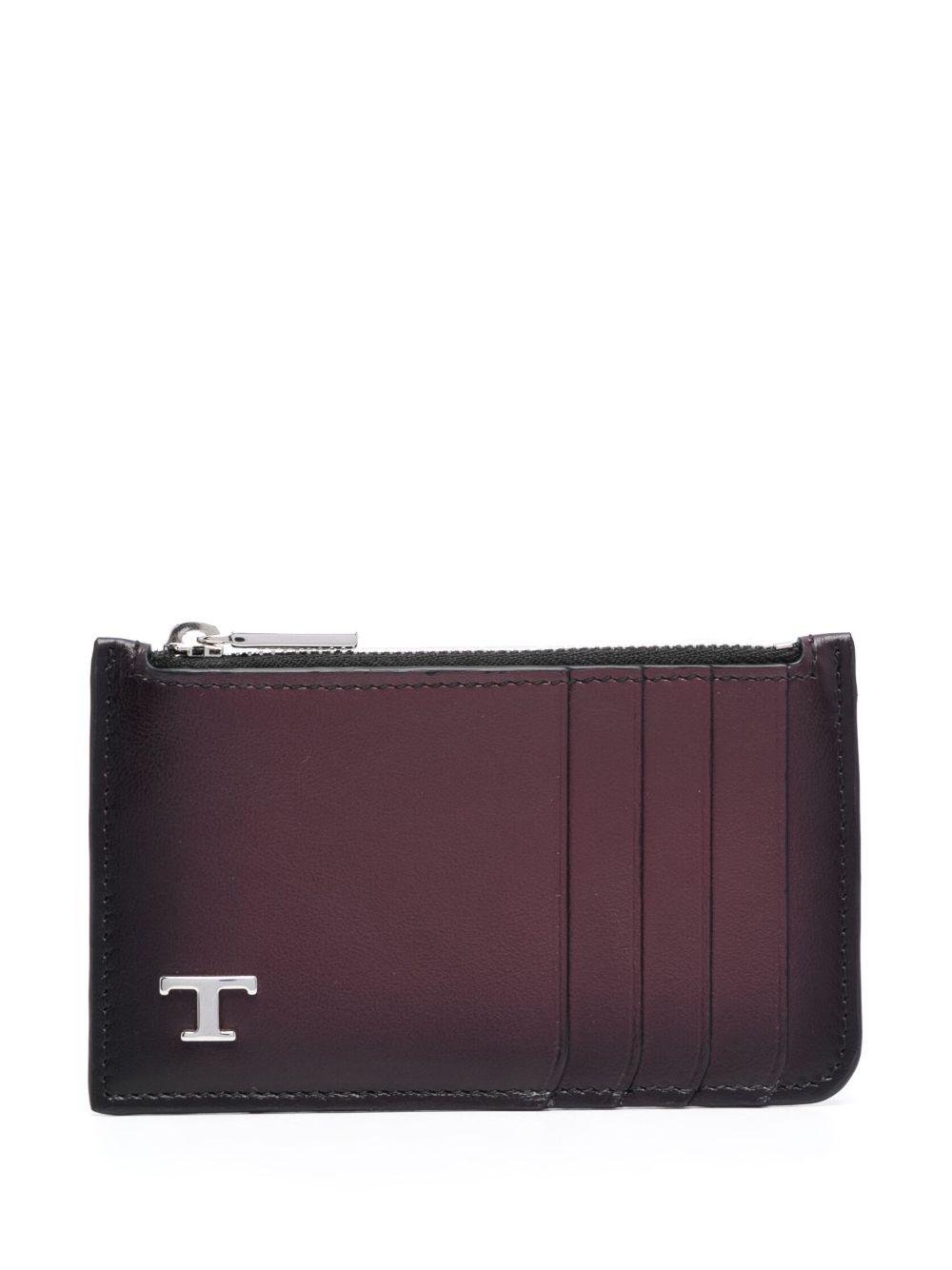 logo-plaque leather card holder Product Image