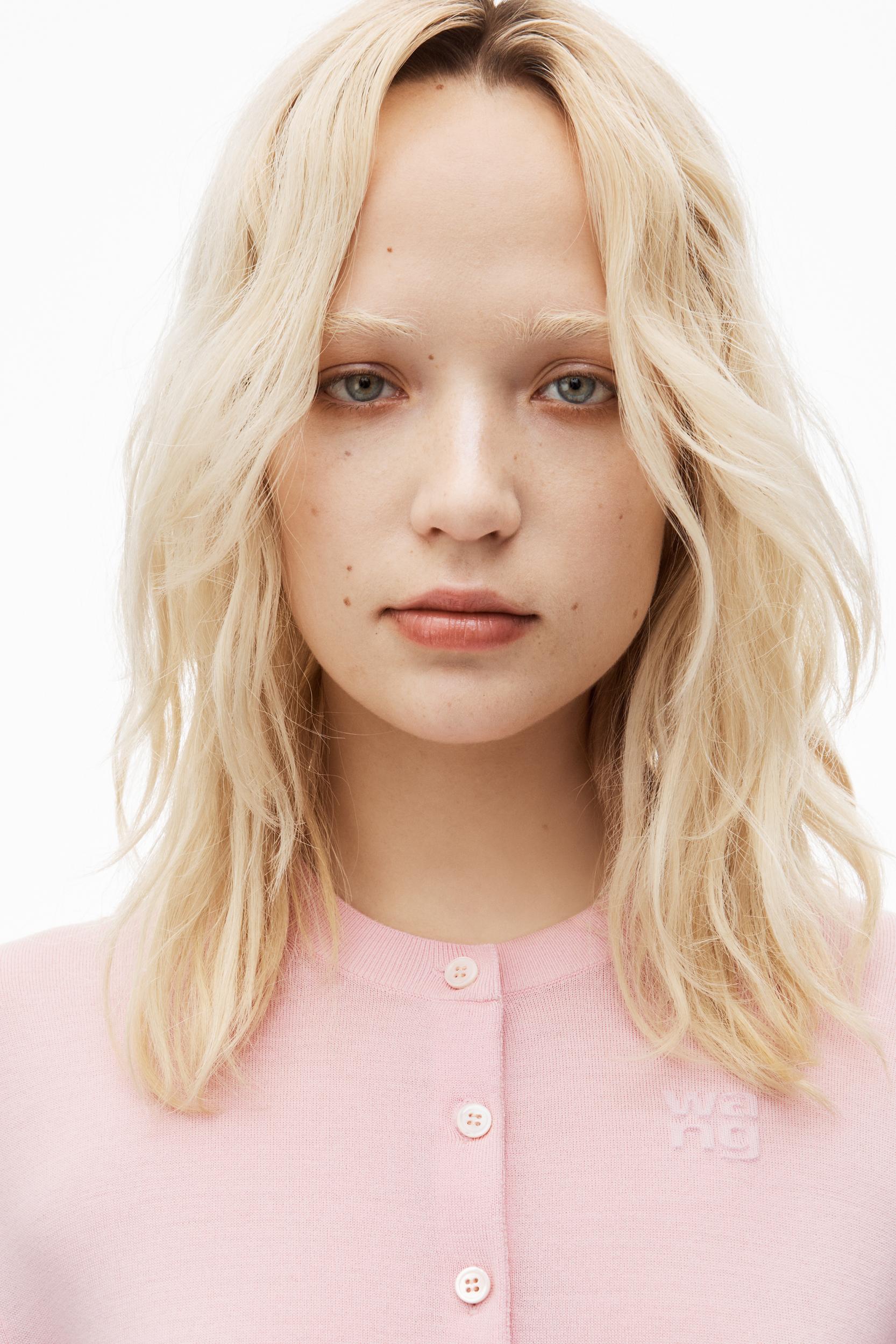 Logo-embossed Cardigan In Superfine Merino Wool Product Image