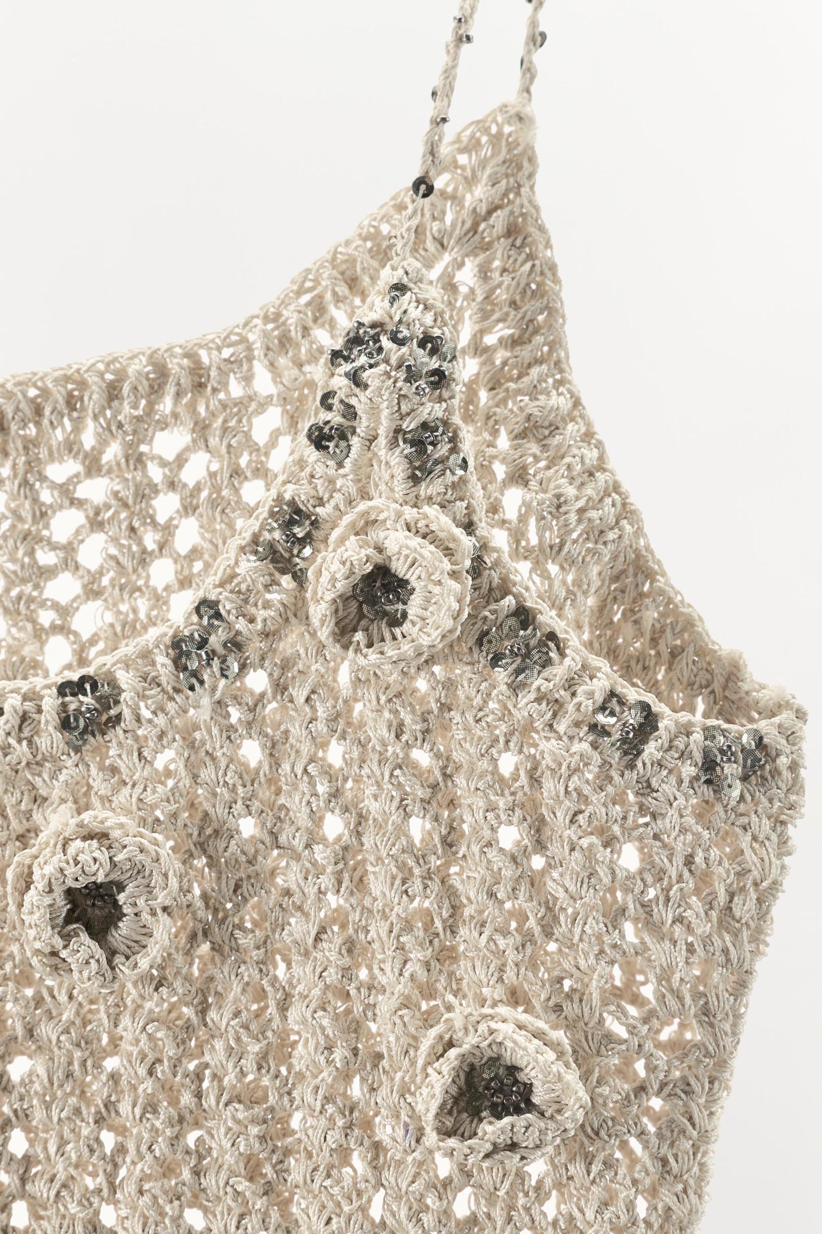 LIMITED EDITION CROCHET TOP WITH RAISED FLOWERS Product Image