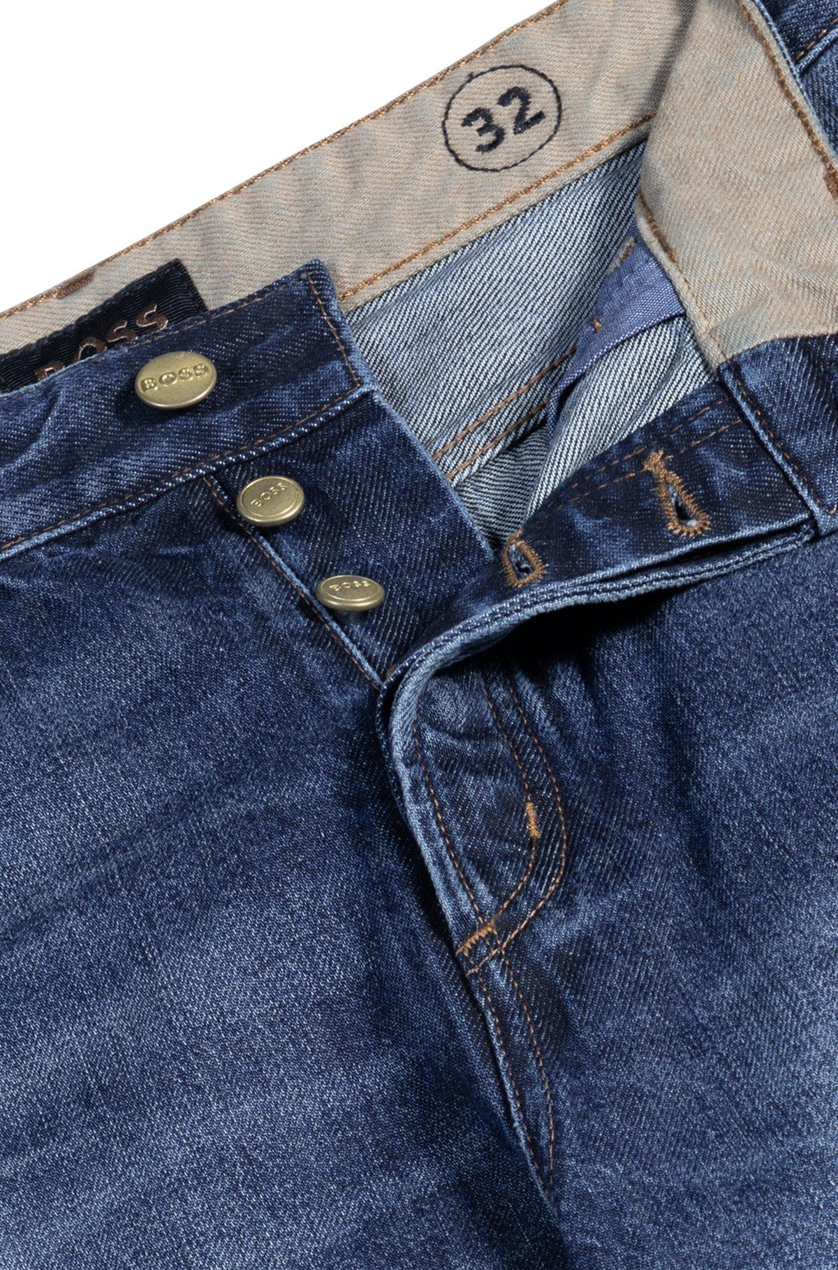 Classic-fit jeans in blue selvedge denim Product Image