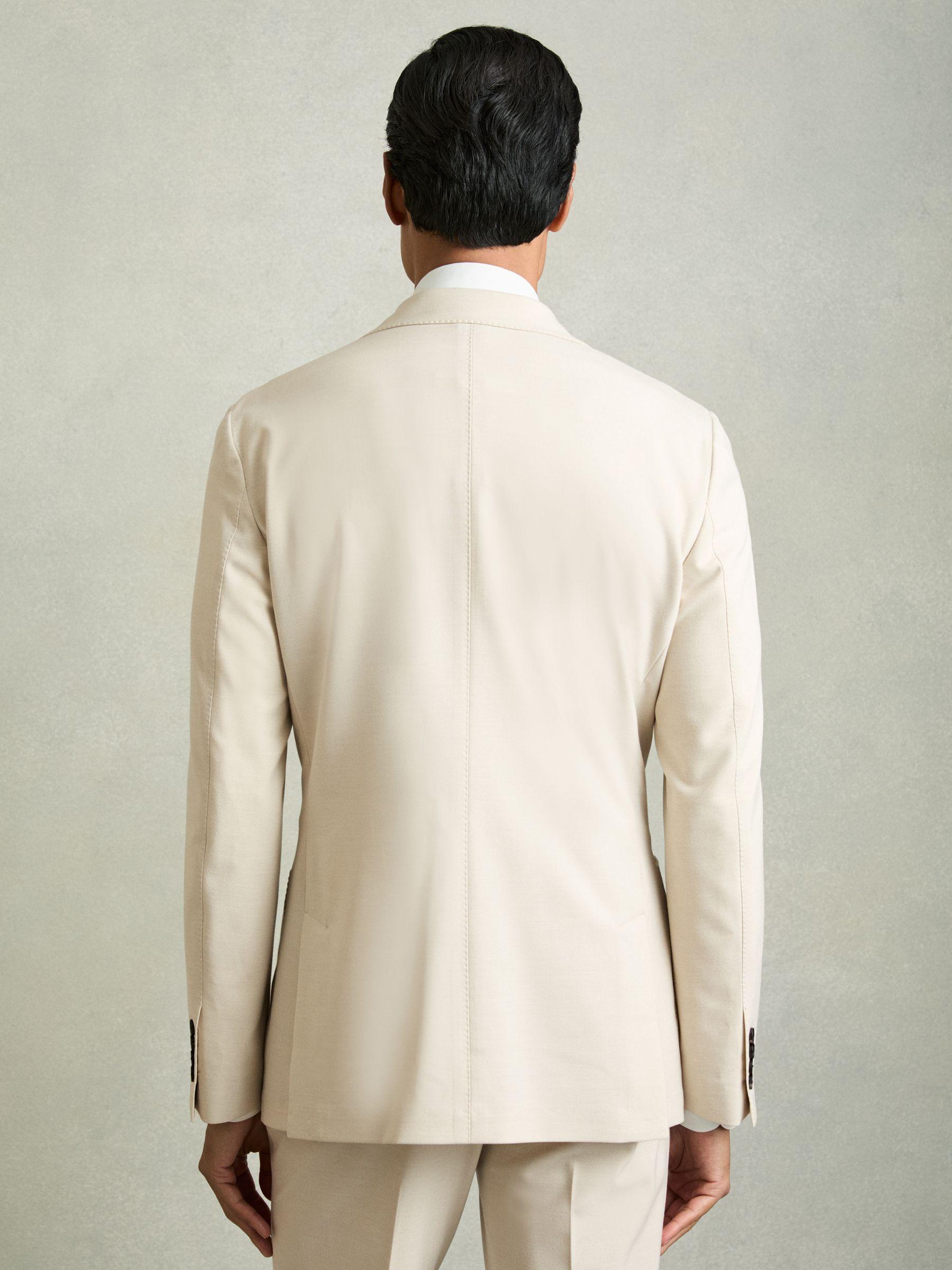 Single-Breasted Stretch Suit Blazer Slim-Fit in Stone Product Image
