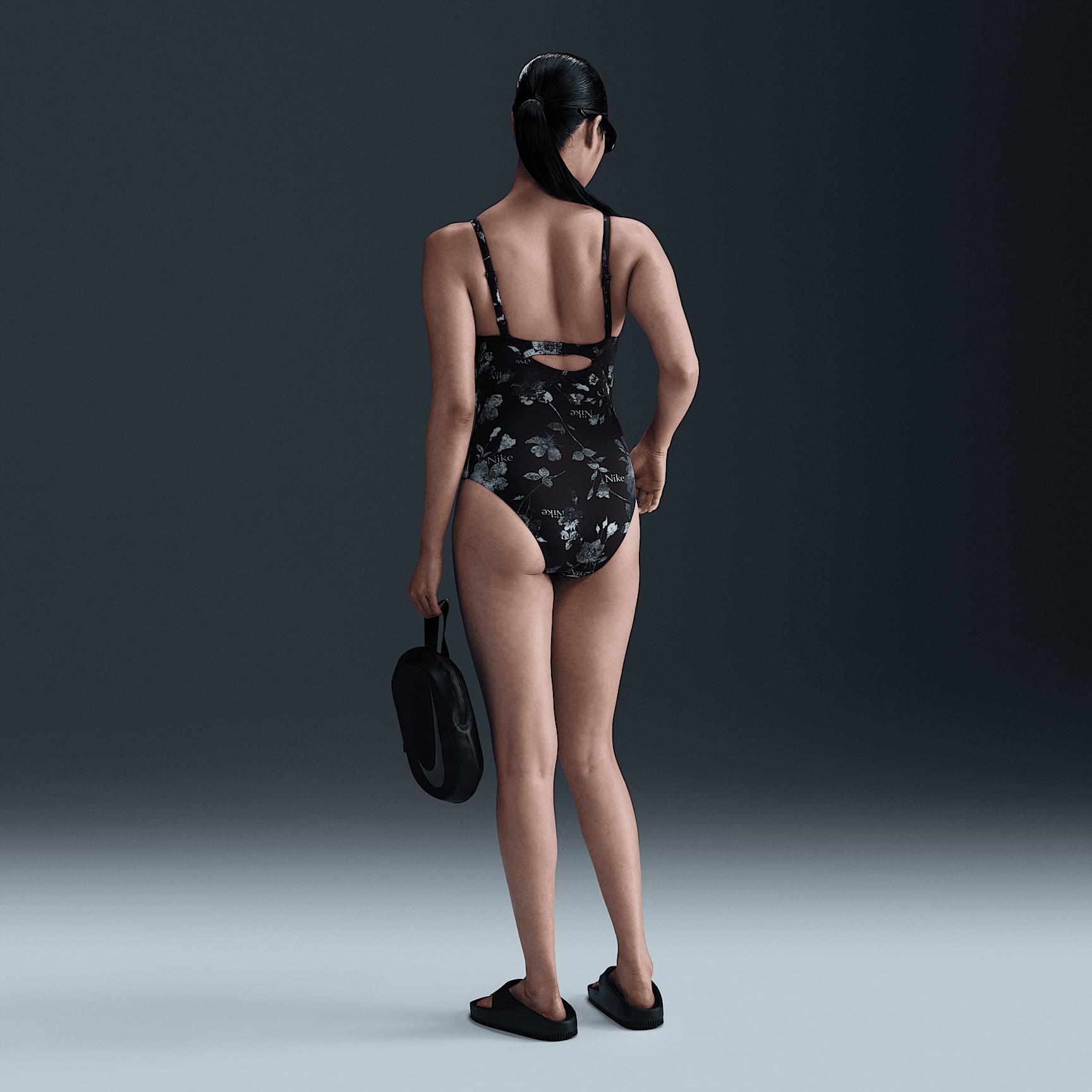 Nike Womens Swim V-Neck One-Piece | NESSF272-001 Product Image