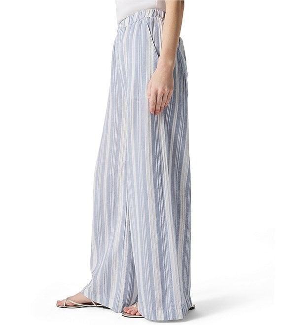 Splendid Raegan Linen Blend Knit Stripe Mid Rise Lounge Pants Product Image