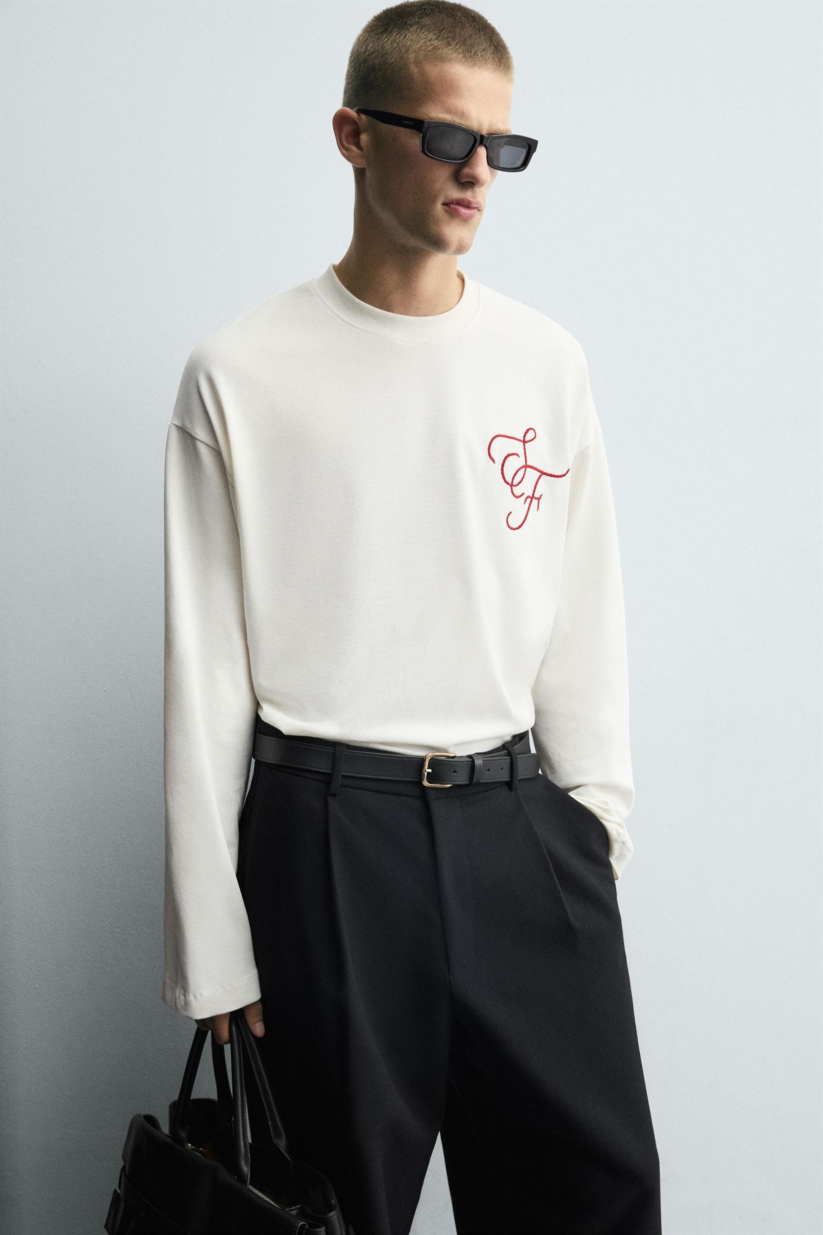 BOXY FIT EMBROIDERED T-SHIRT Product Image