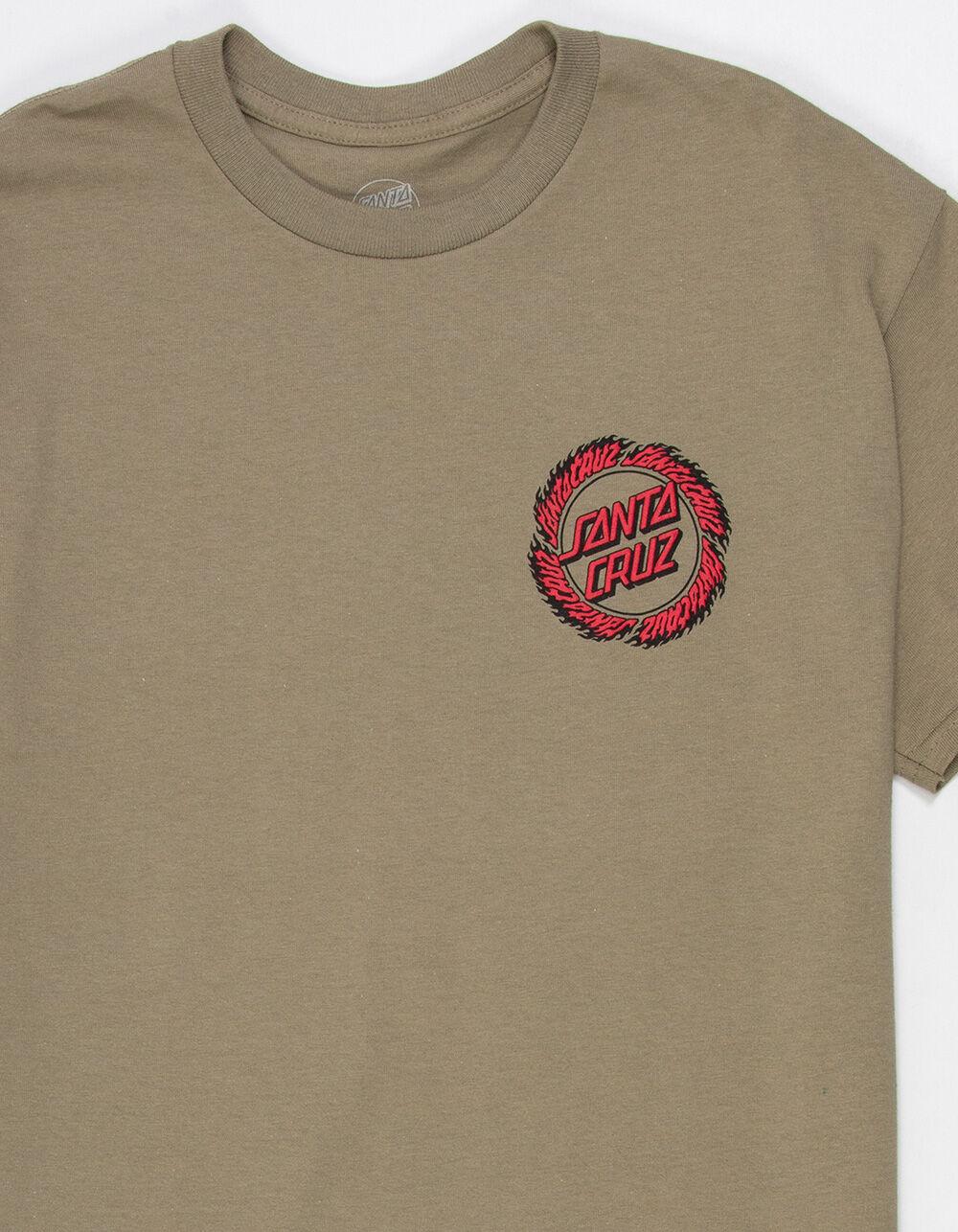 SANTA CRUZ Flame Ringed Dot Mens Tee - LIGHT BROWN Product Image
