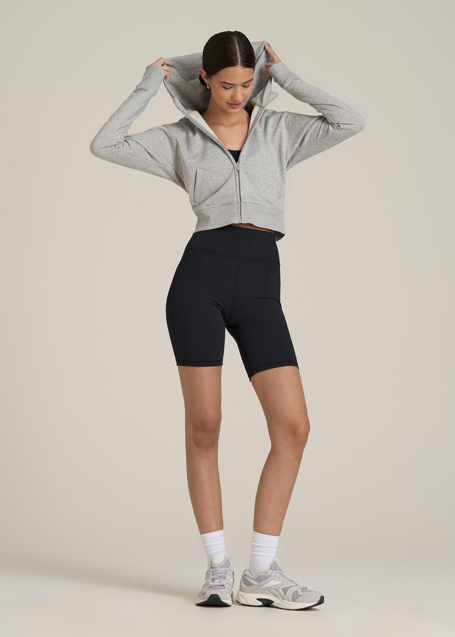 Balance Bike Shorts for Tall Women in Black Female Product Image